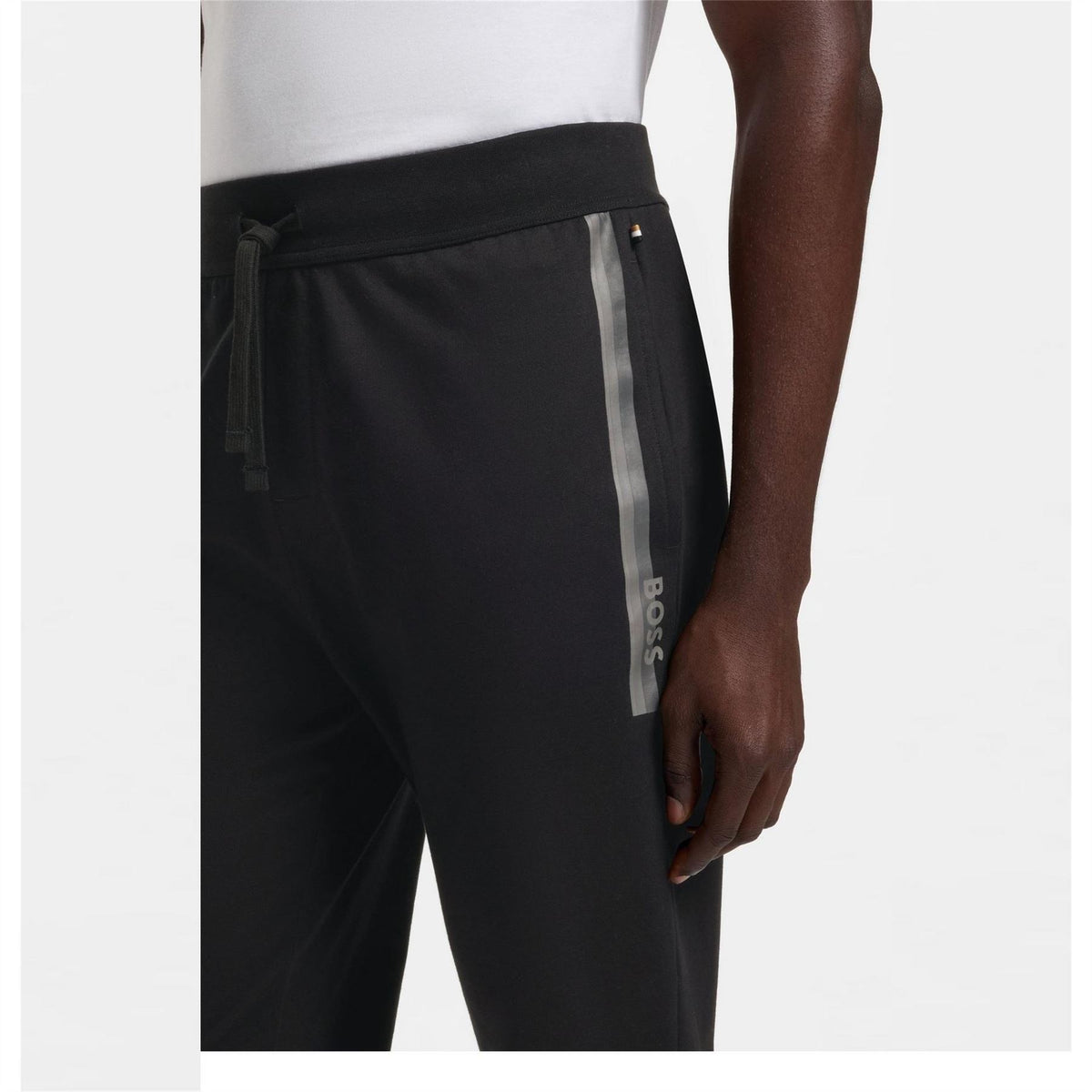 Boss Authentic Zipped Pocket Solid Patterned Joggers