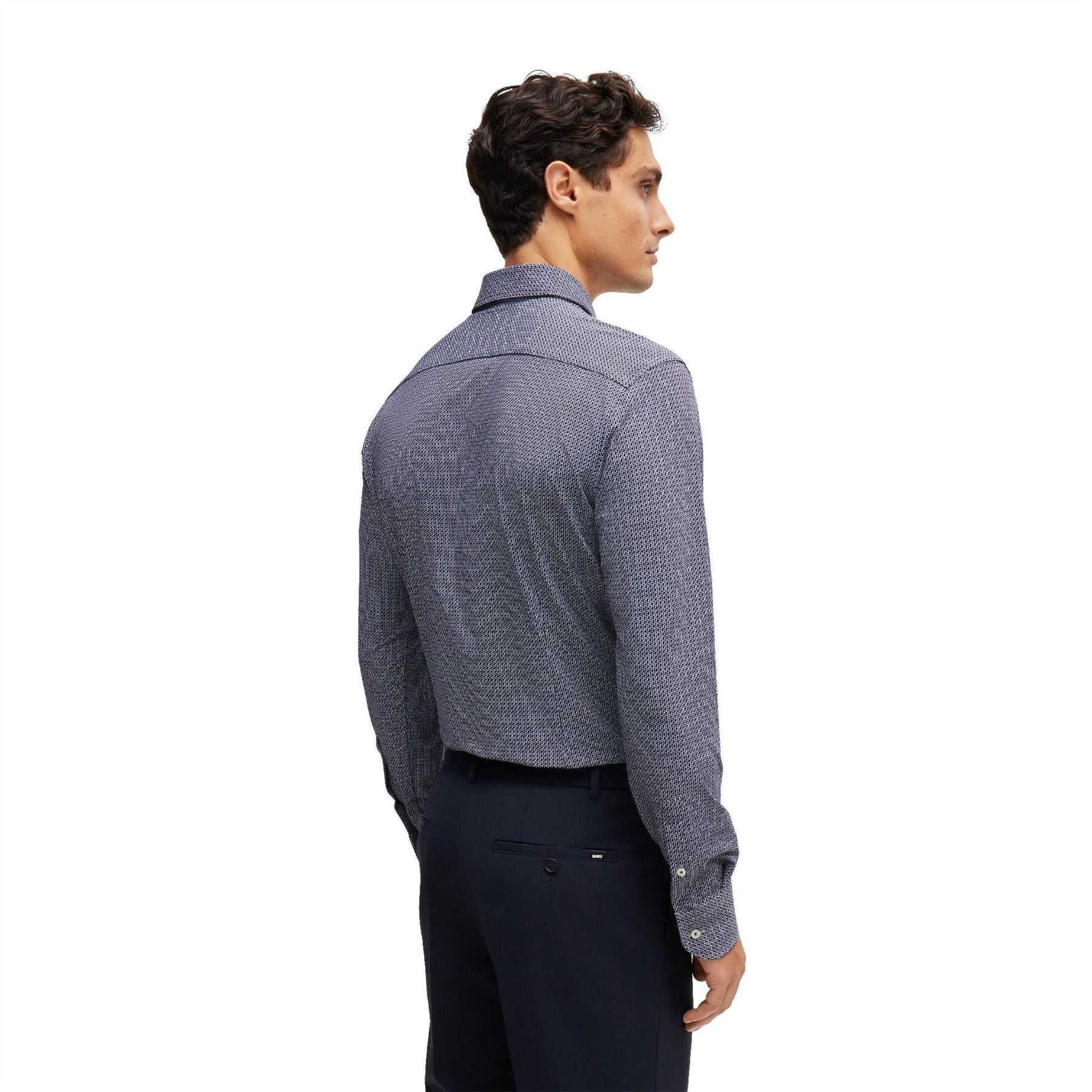 Boss Regular Fit Collared Neck Long Sleeve Oxford Shirt