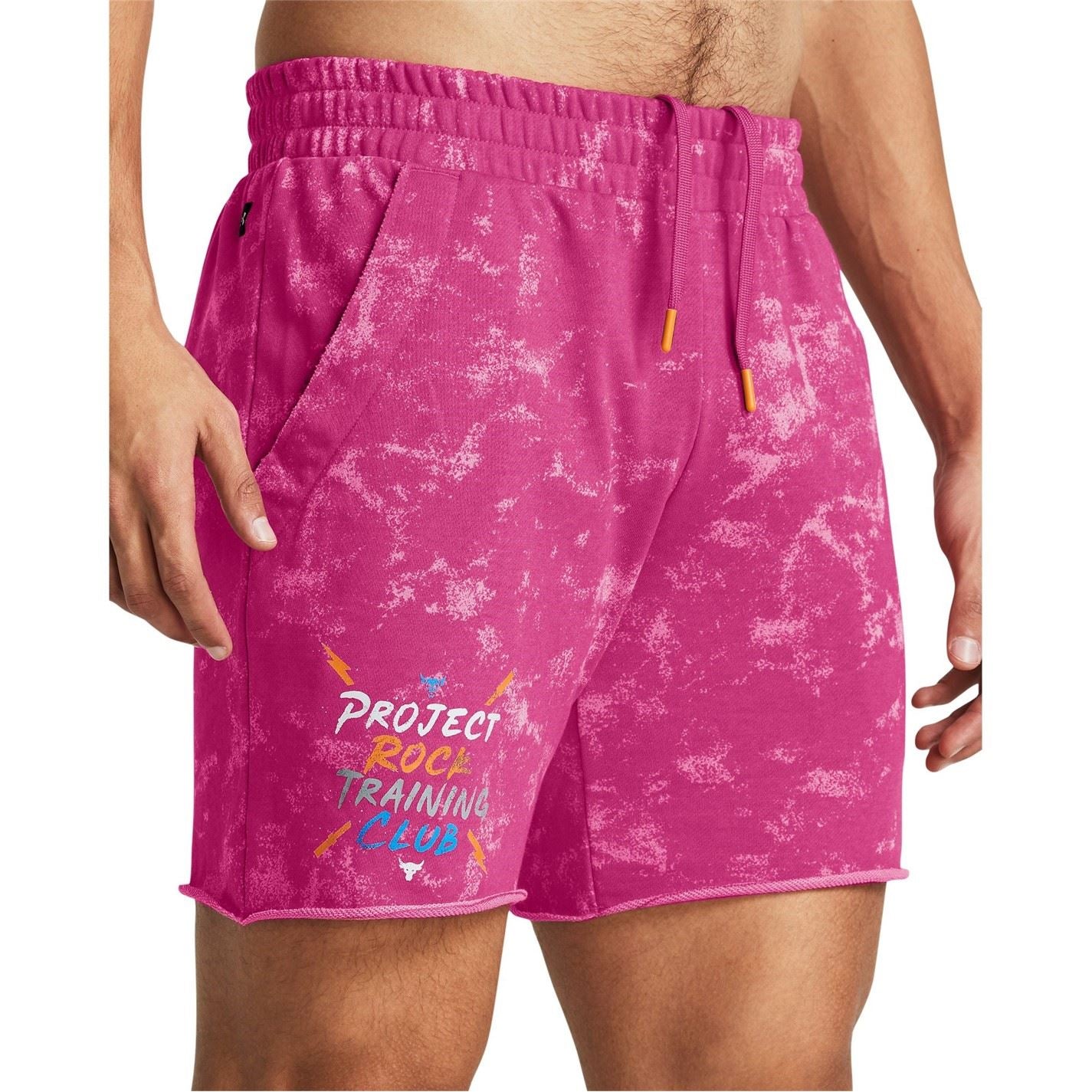 Under Armour Project Rock Marble Patterned Bermuda Shorts