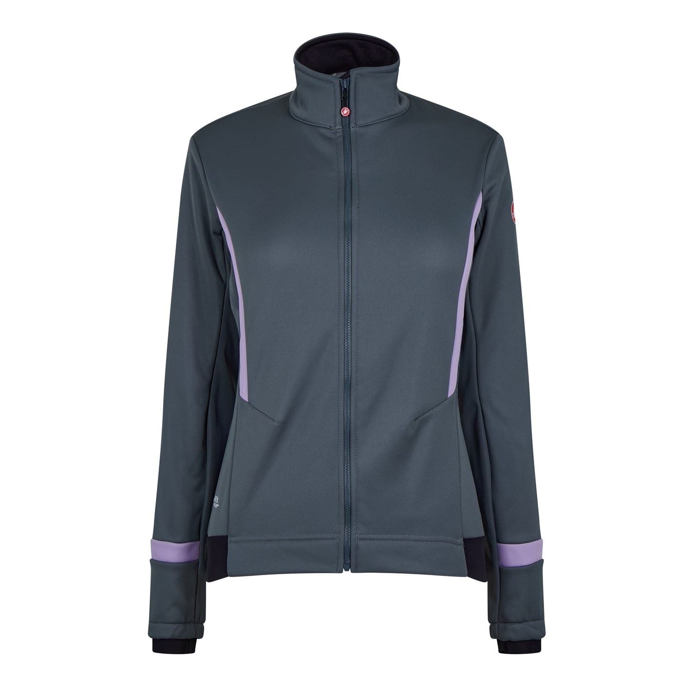 Castelli Dinam 2 Reflective Trim High Neck Ribbed Cuff Slim Fit Jacket