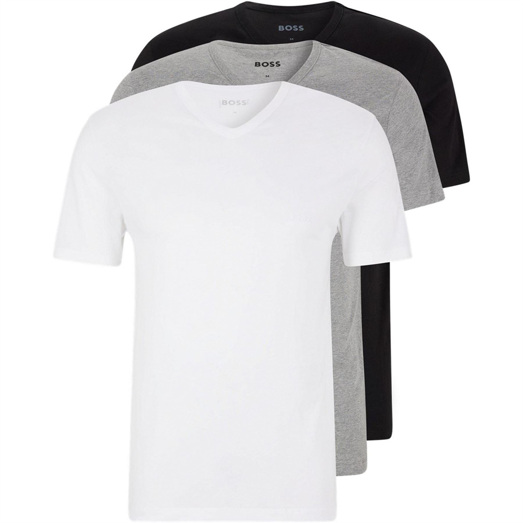 Boss BOSS Bodywear 3 Pack T Shirts   Soft Breathable Fabric with Logo Detail