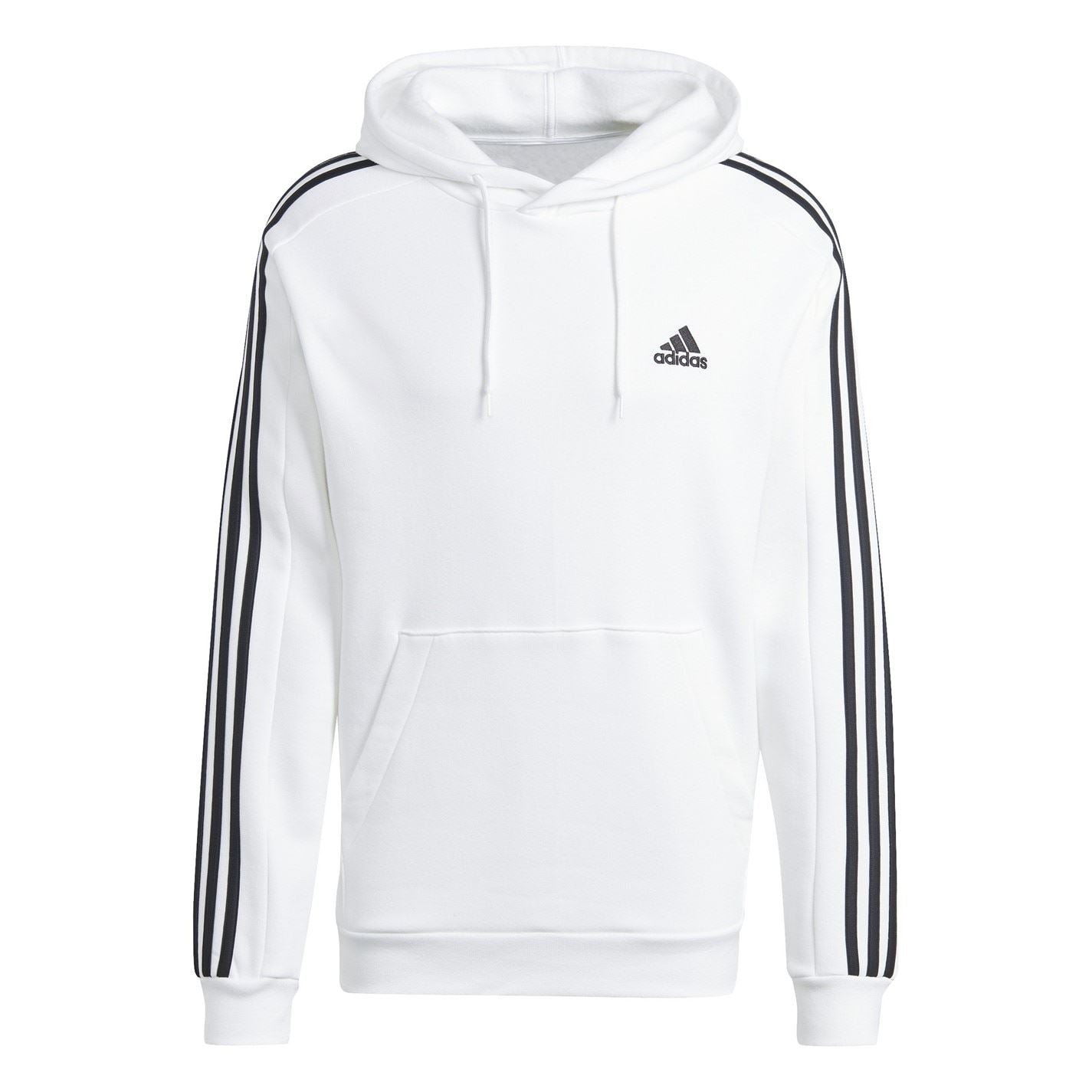 adidas Mens Fleece 3 Stripes Hoodie