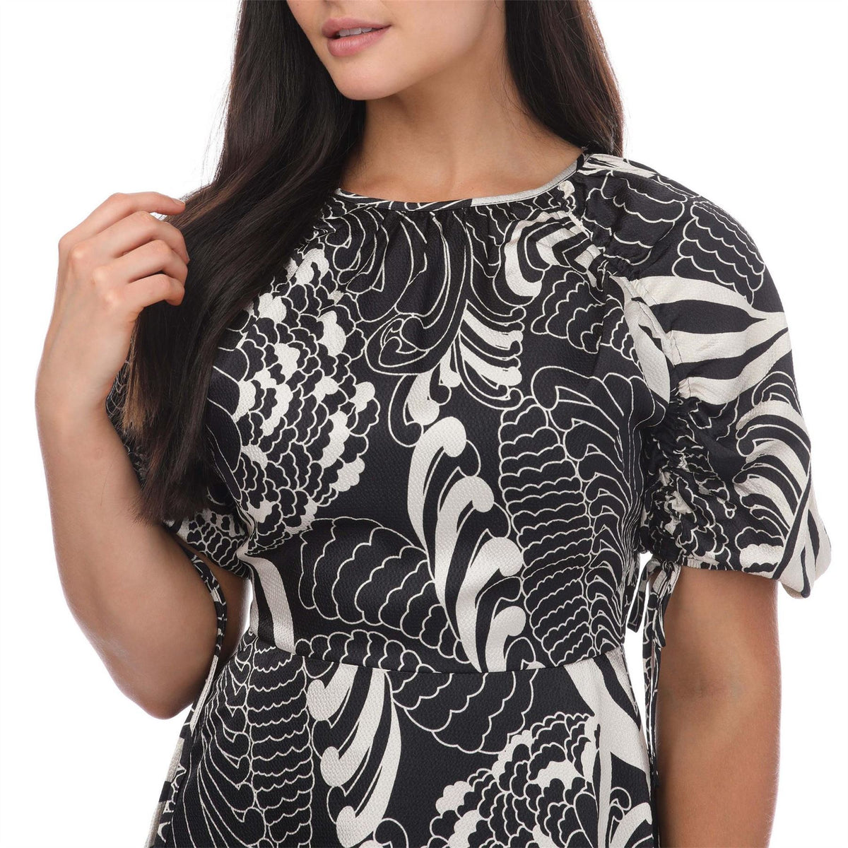 Ted Baker Printed Puff Sleeve Printed Mini Dress