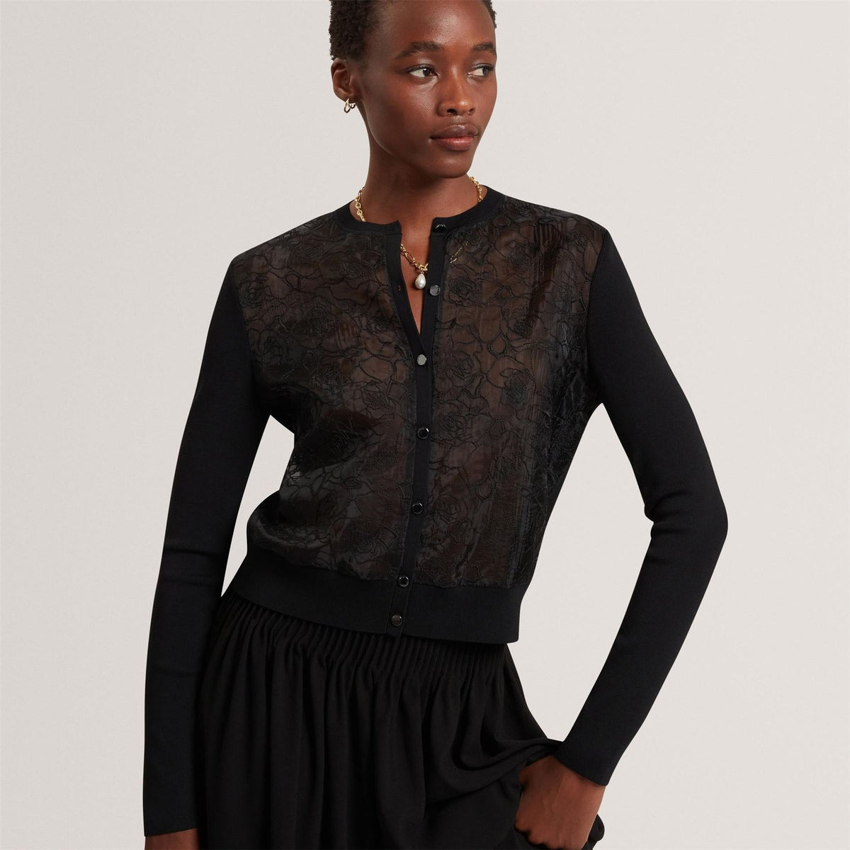 Ted Baker Lace Front Cardigan