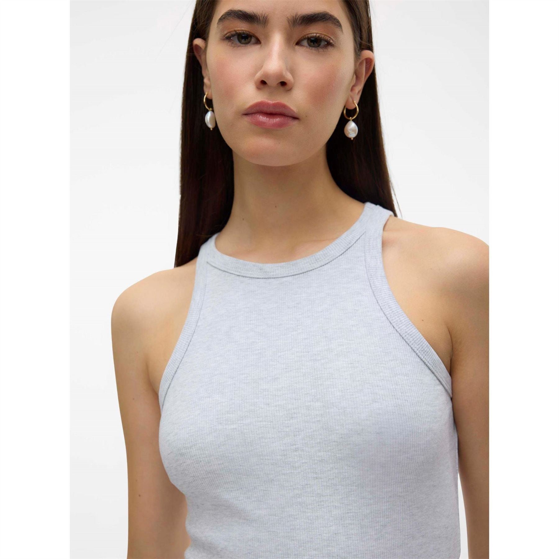 Vero Moda Box Tank Crew Neck Sleeveless Top