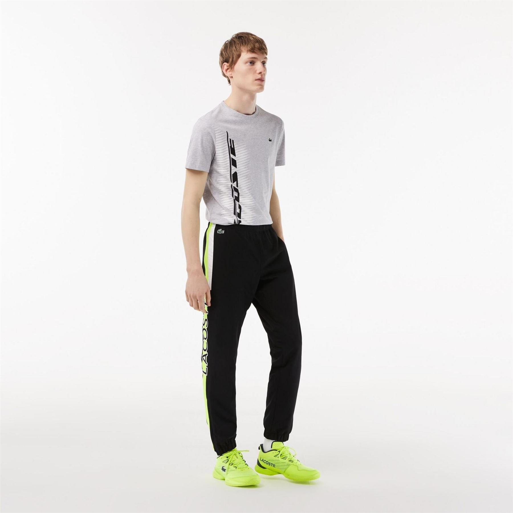 Lacoste Vertical Logo Color Block Slim Cut Track Pants