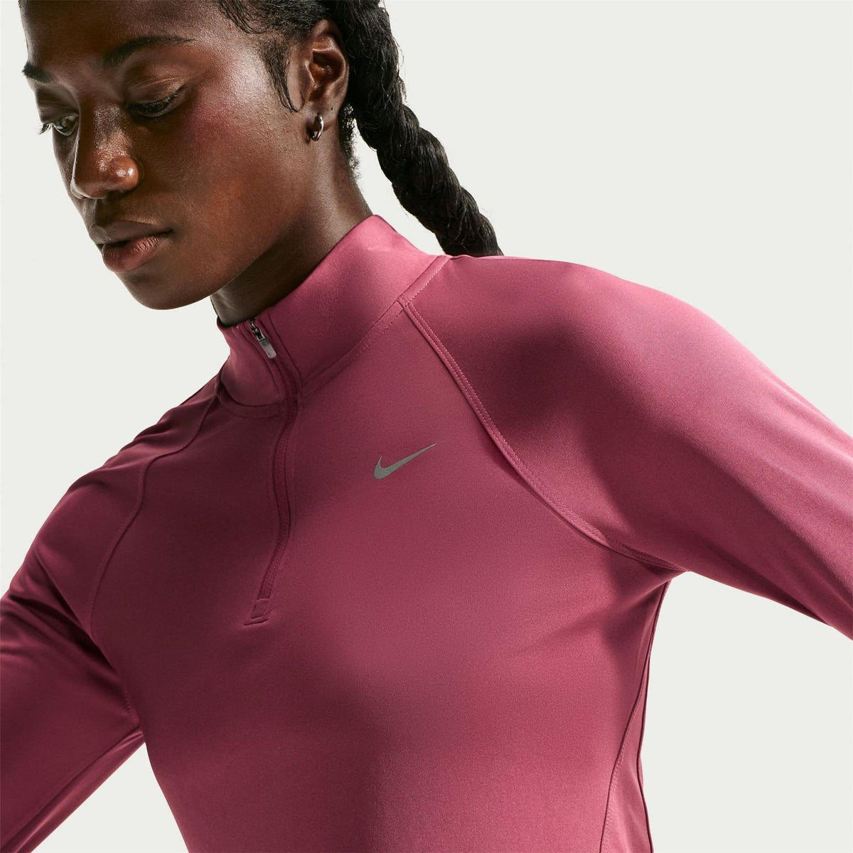 Nike Womens Pacer Long Sleeve 1 2 Zip Running Top