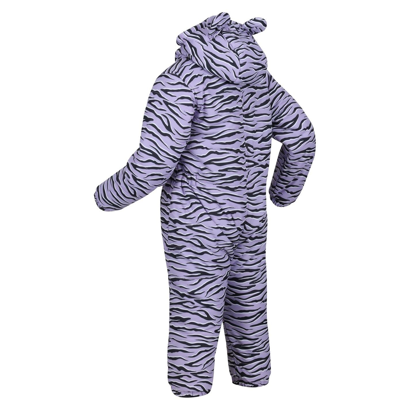 Regatta Hooded Neck Long Sleeve Tiger Patterned Snowsuit