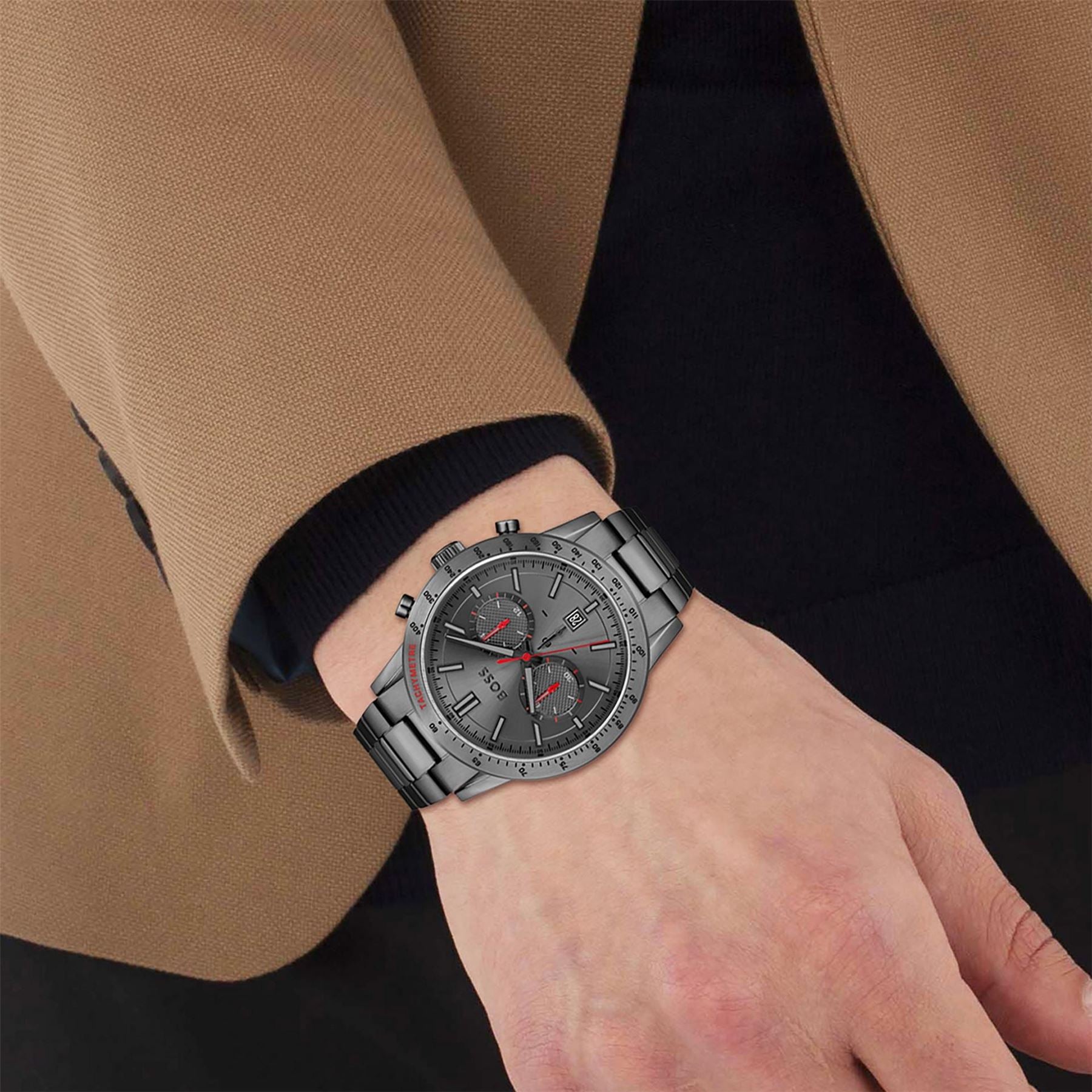 Boss Allure 44mm Stainless Steel Water Resistant Analogue Quartz Watch