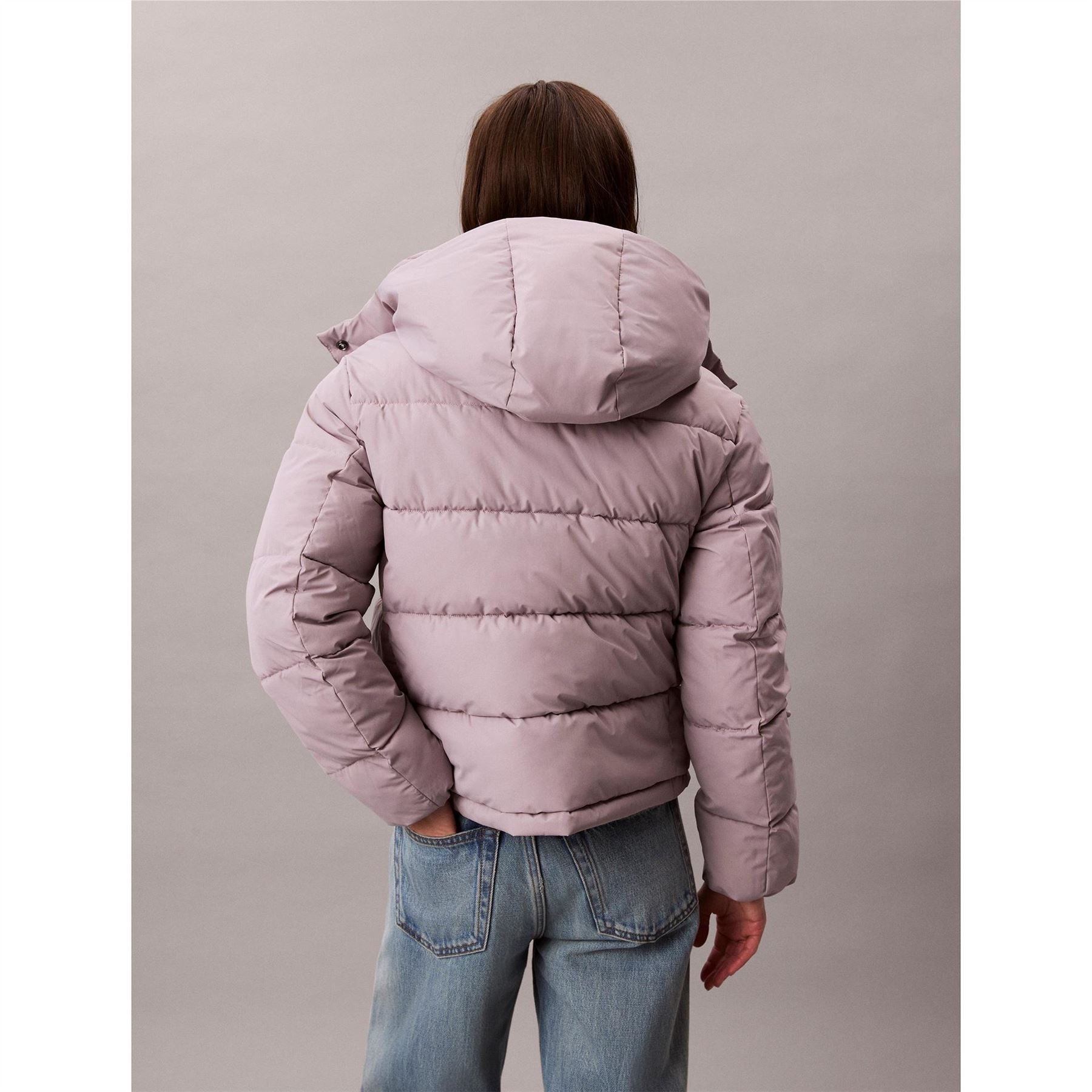 Calvin Klein Jeans  Essential Water Resistant Rds Certified Down Short Puffer Jacket