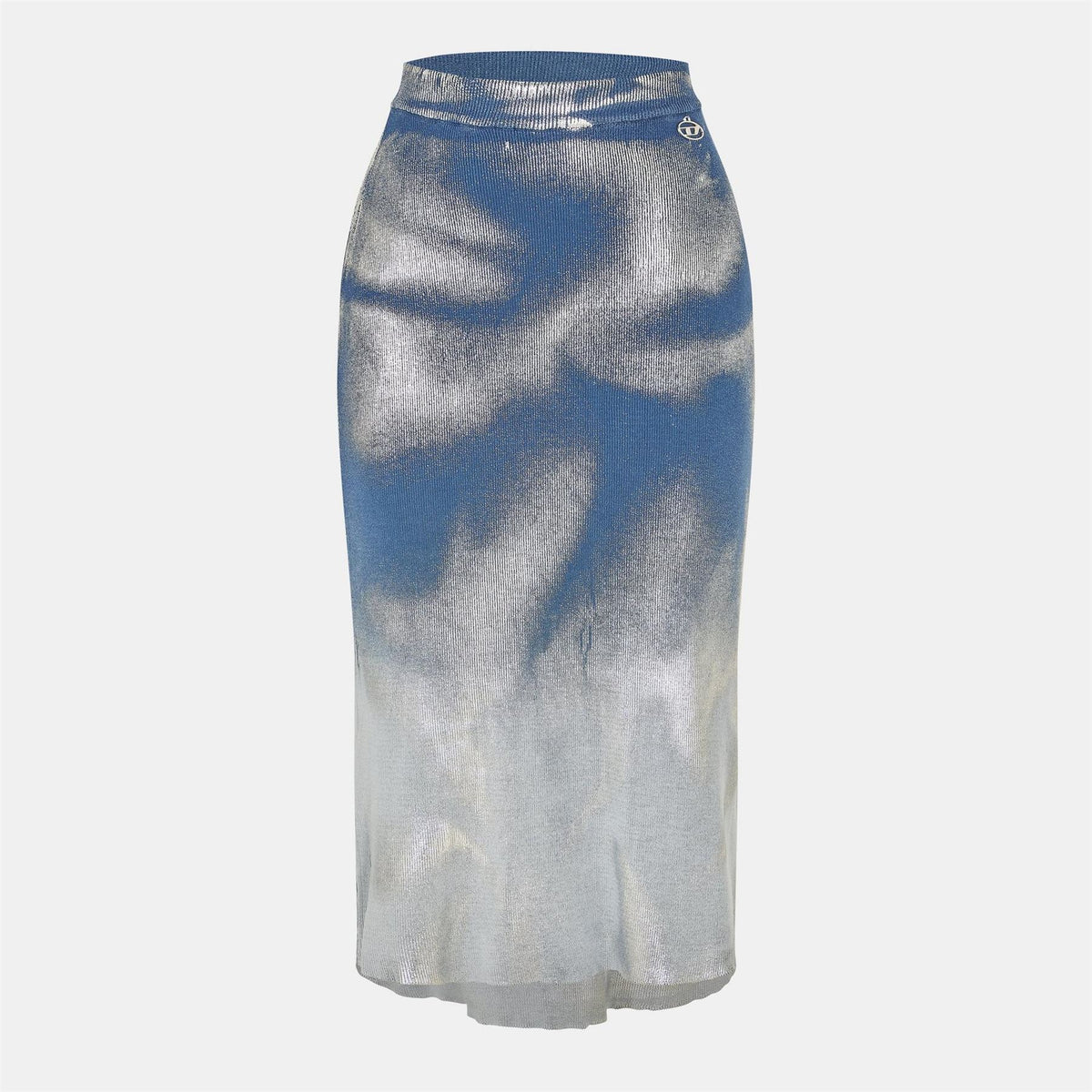 Diesel M Ilan Metallic Patterned Midi Pencil Skirt