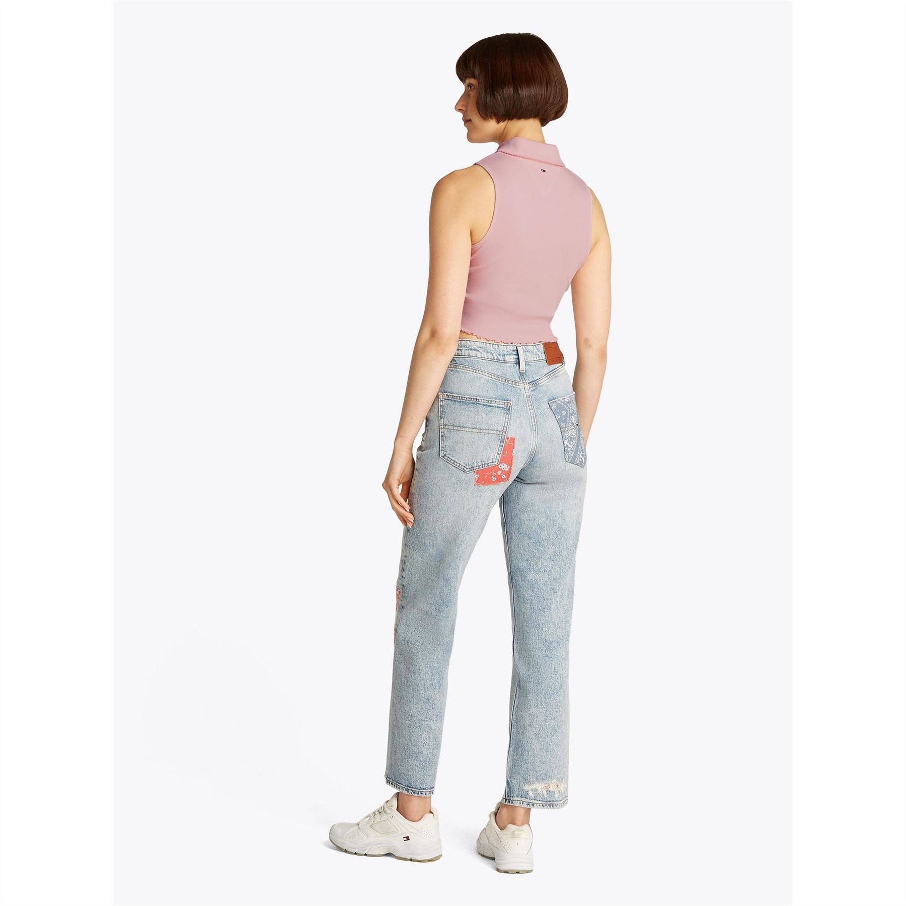 Tommy Jeans Cropped Short Sleeve Polo Shirt