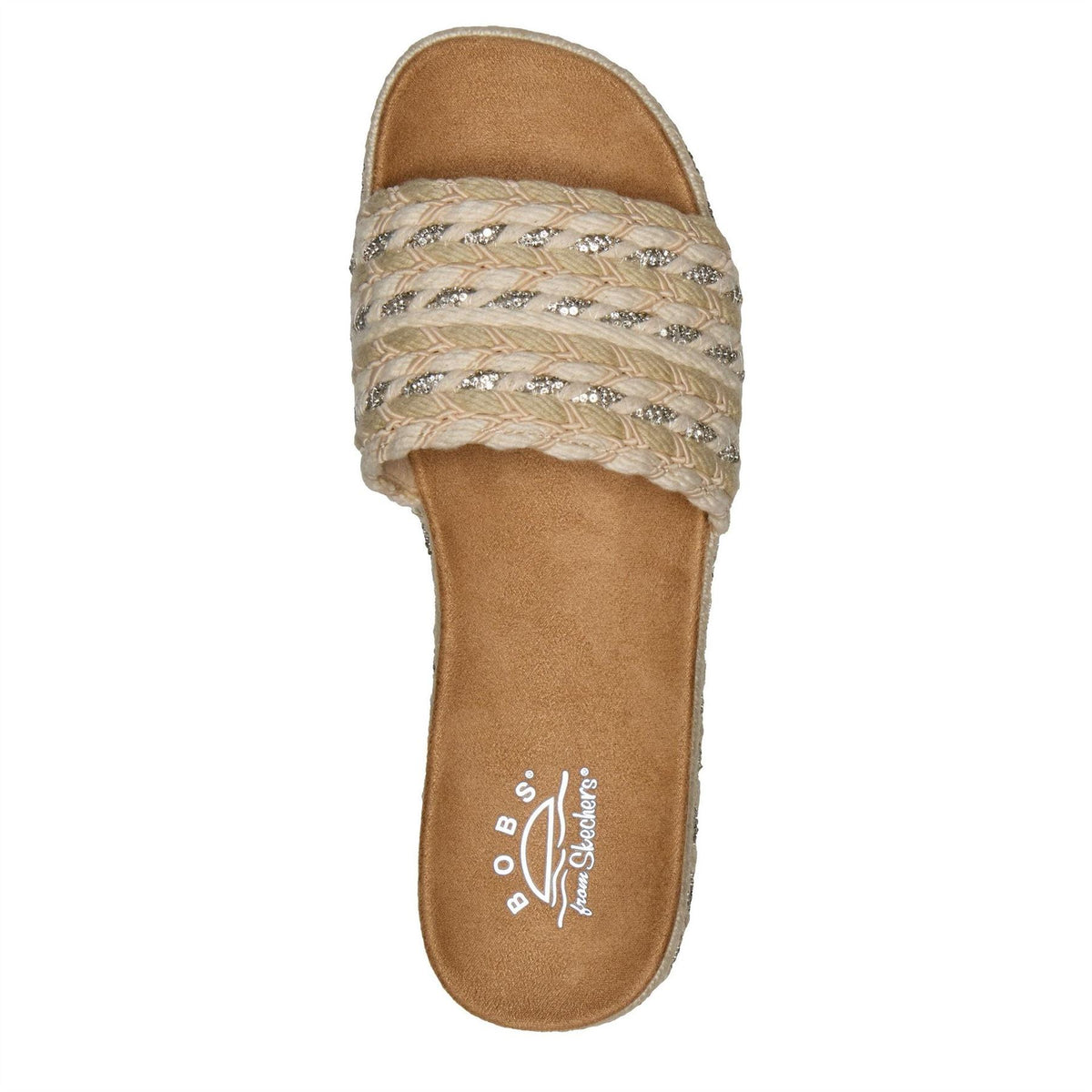 Skechers Bobs Misty Textured Open Toe Slides