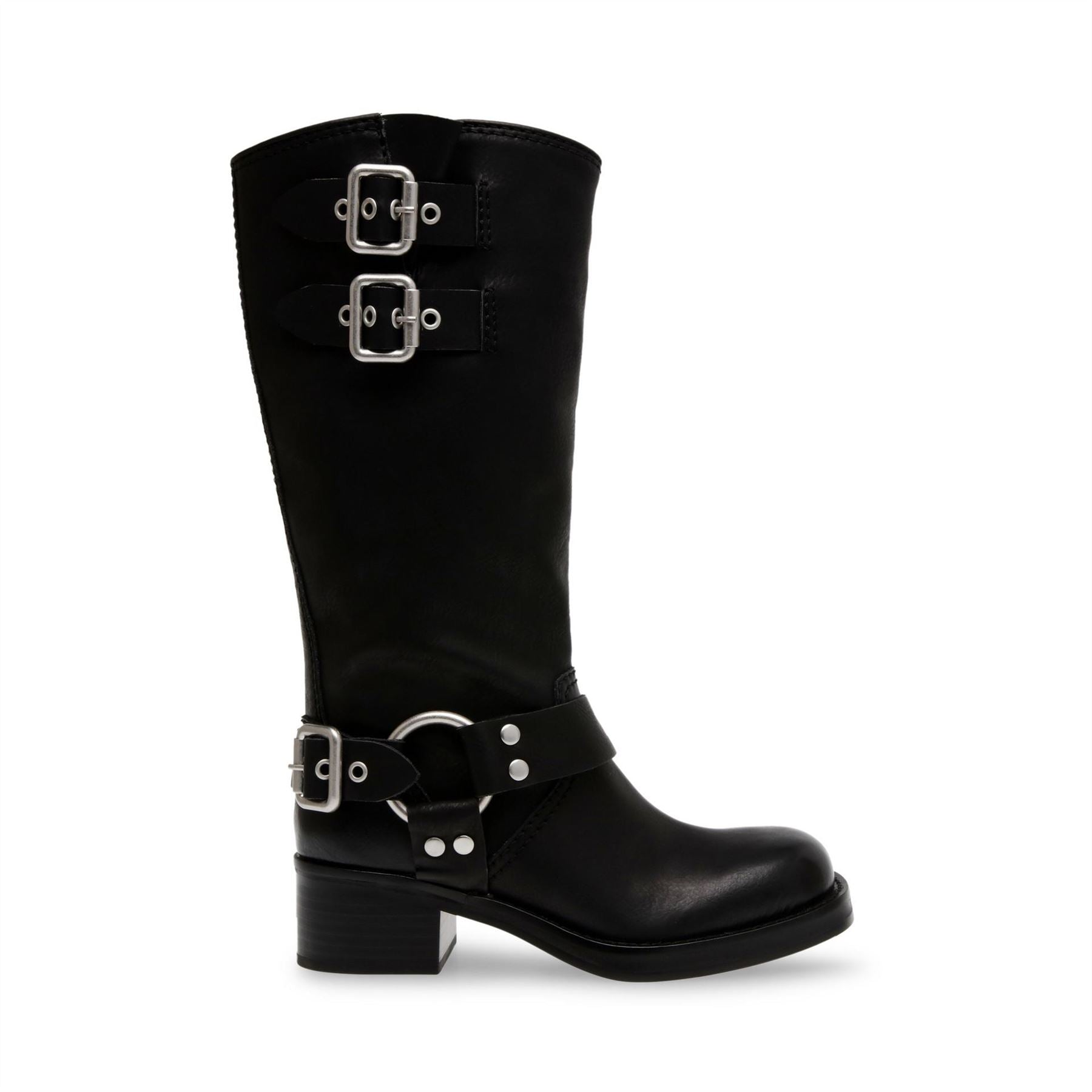 Steve Madden Eastern Motorcycle Boots with Block Heel