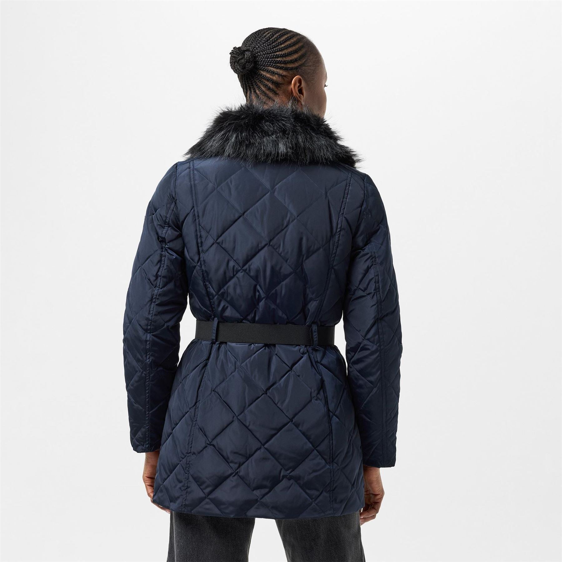 Lauren by Ralph Lauren Real Leather Medium Puffer Jacket