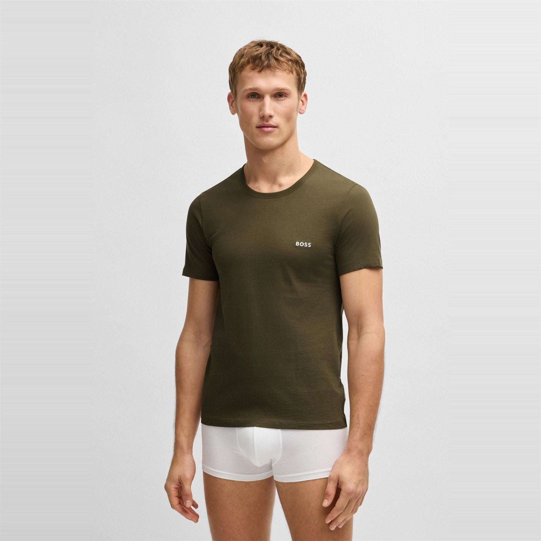 Boss BOSS Bodywear 3 Pack Premium Cotton T Shirts   Crew Neck
