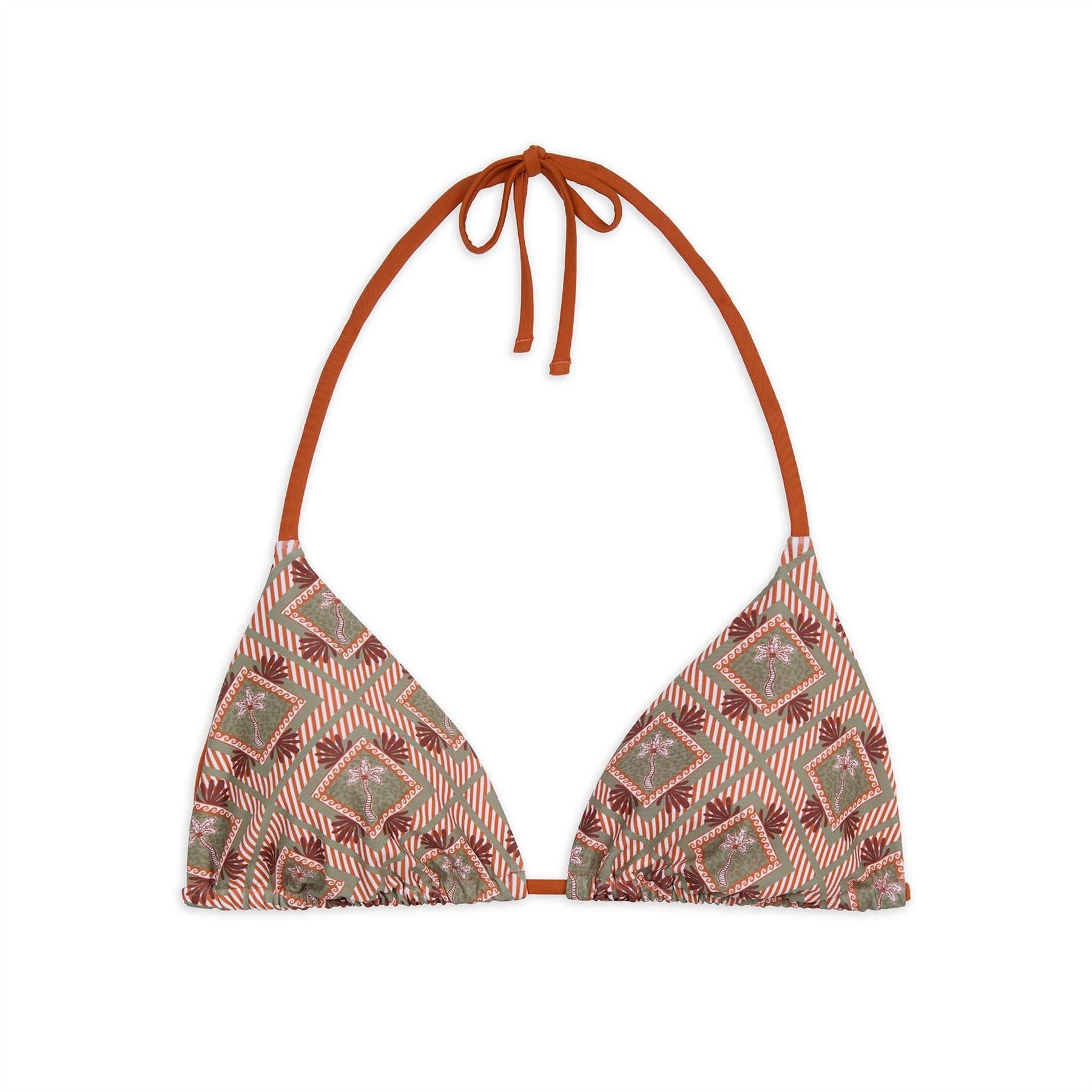 Chelsea Peers Geometric Print Bikini Top with Tie Closure