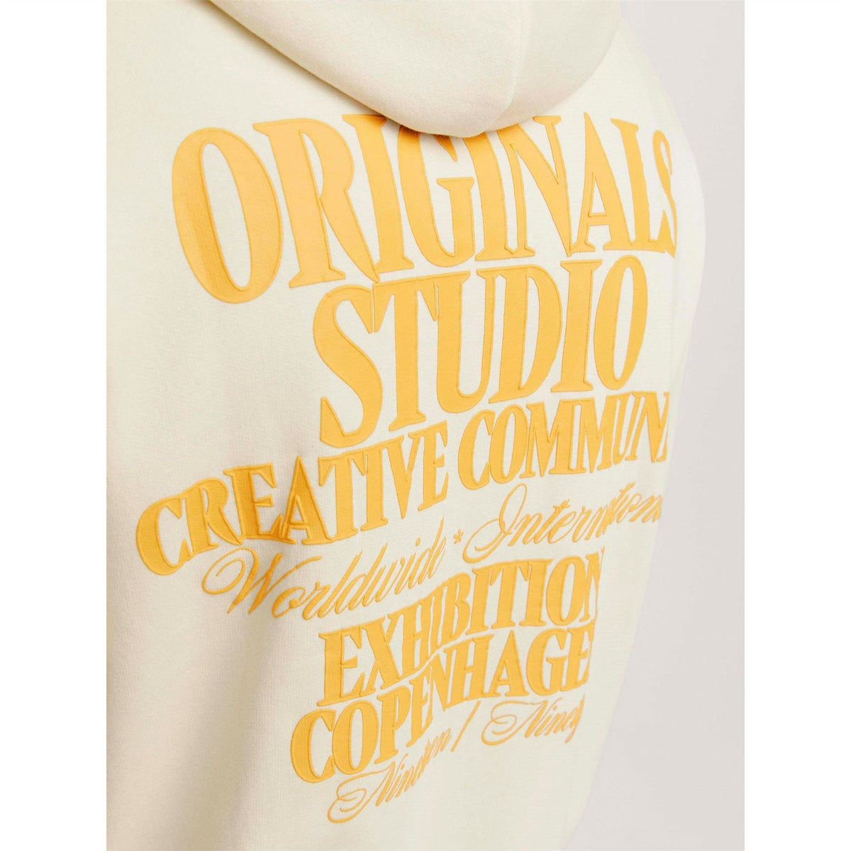 Jack and Jones Lettering Hooded Neck Long Sleeve Sweatshirt