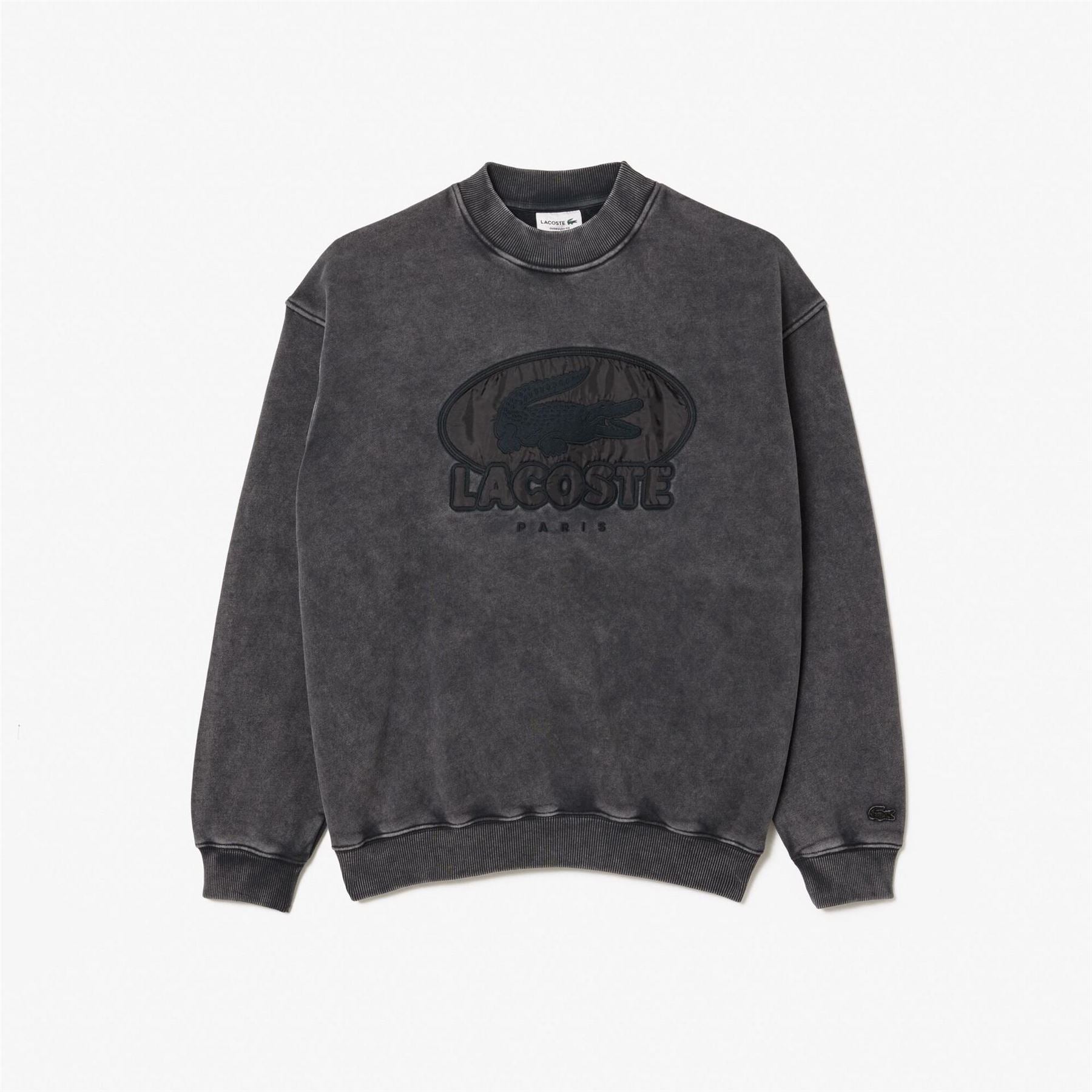 Lacoste Embroidered Crew Neck Drop Shoulder Sweatshirt