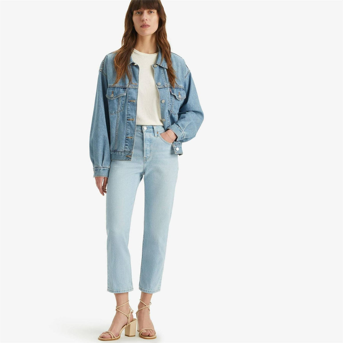 Levis 501 Womens Cropped Jeans