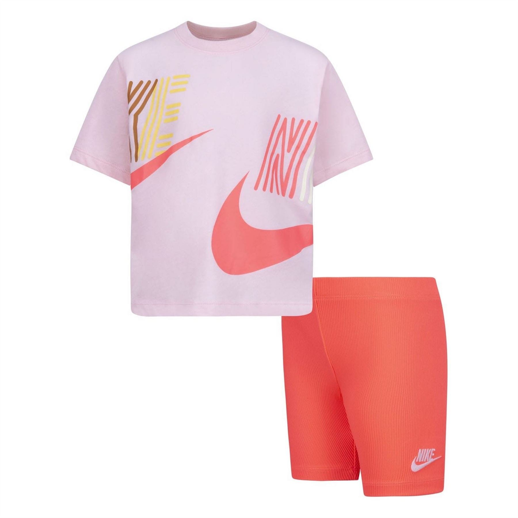 Nike Roll Boxy T-Shirt  And  Shorts Set