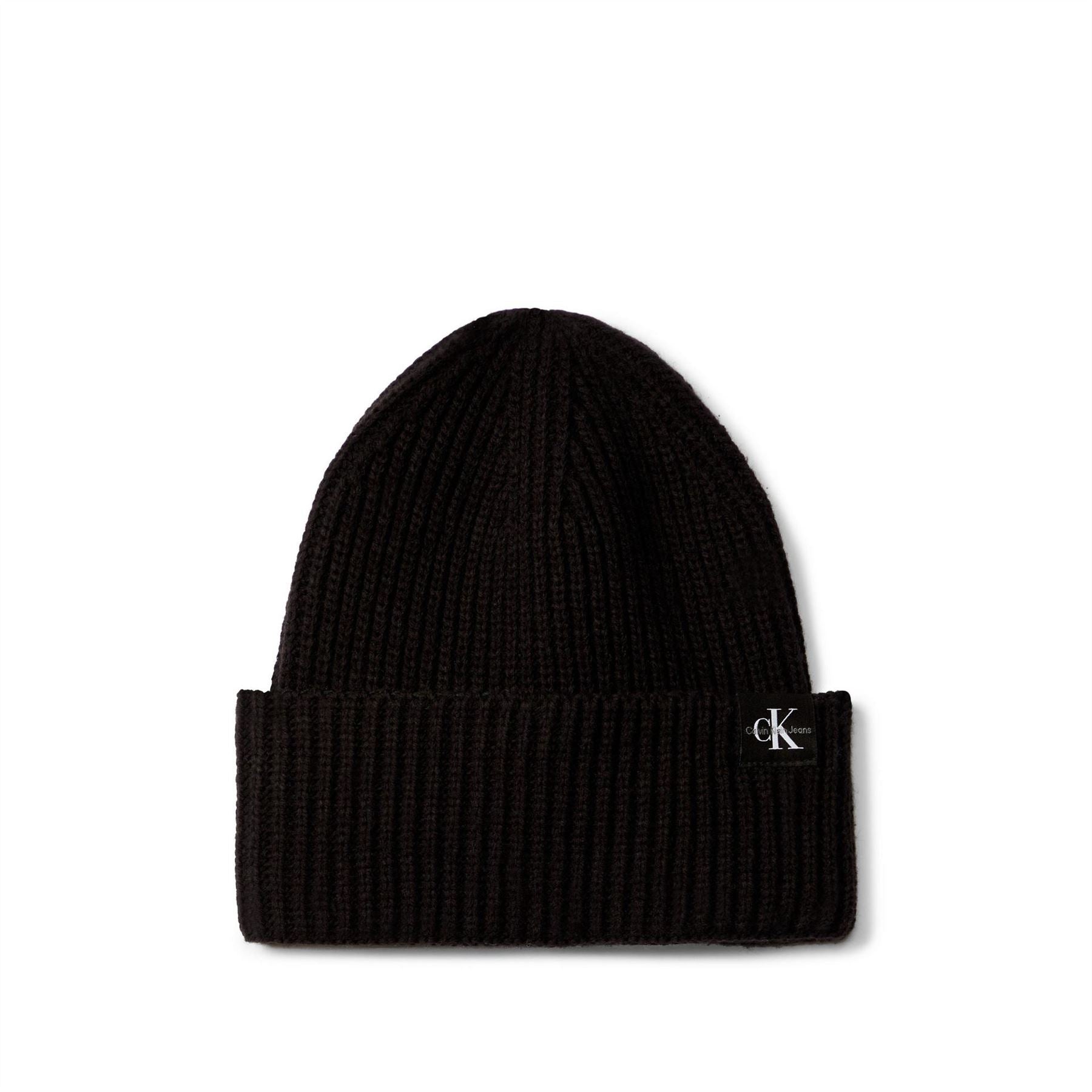 Calvin Klein Jeans Junior Monogram Ribbed Turn Up Beanie
