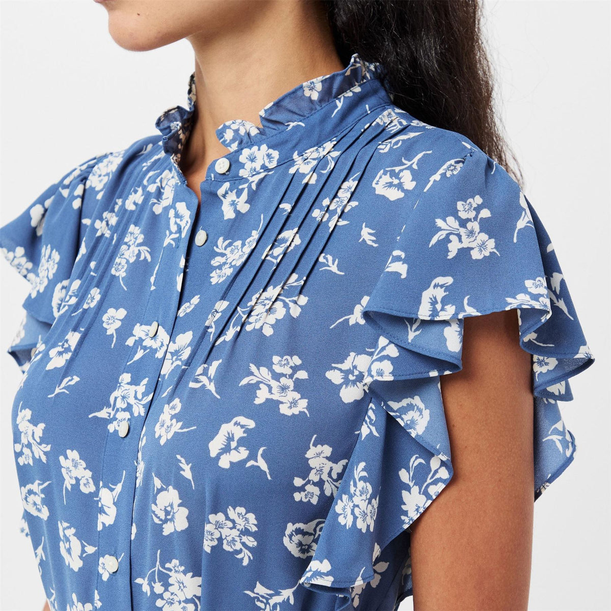 Lauren by Ralph Lauren Pratika High Neck Midi A-Line Dress