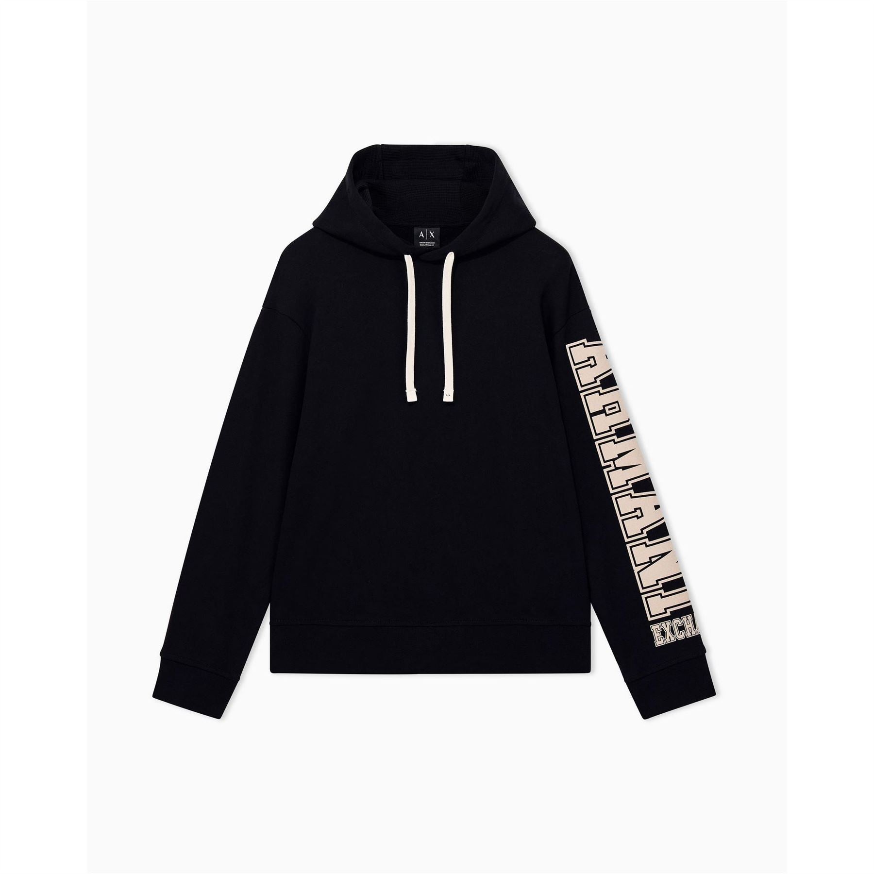 Armani Exchange Text Graphic Hooded Neck Long Sleeve Sweatshirt