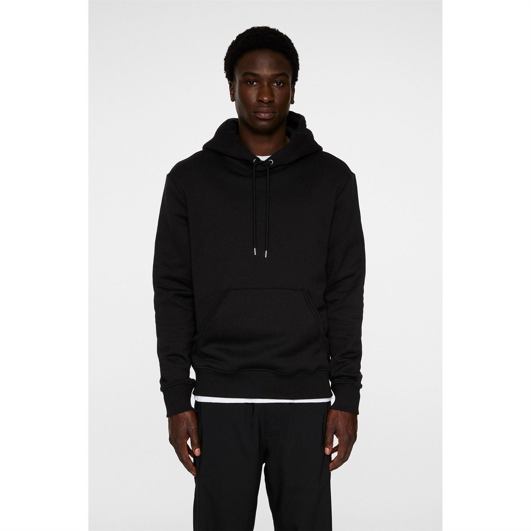 J Lindeberg Alpha Solid Patterned Hooded Drawstring Sweat Jacket