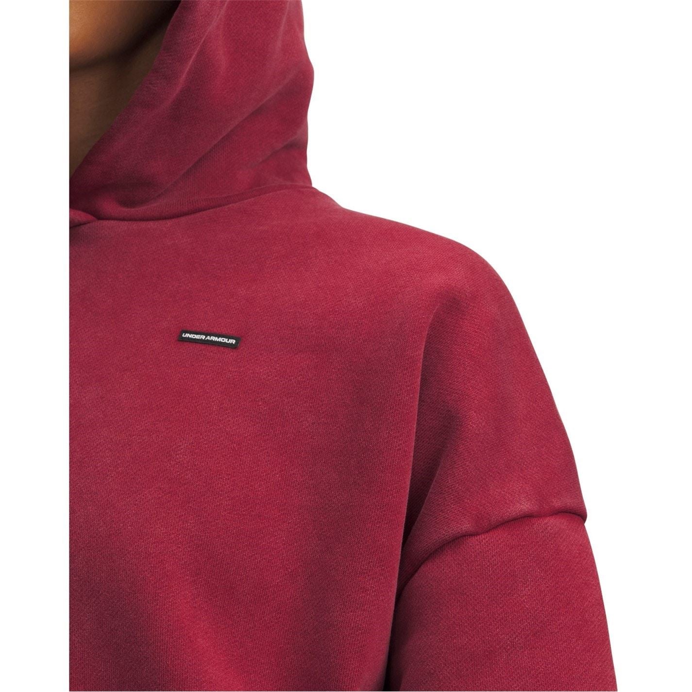 Under Armour Icon Hooded Neck Drop Shoulder Long Sleeve Top
