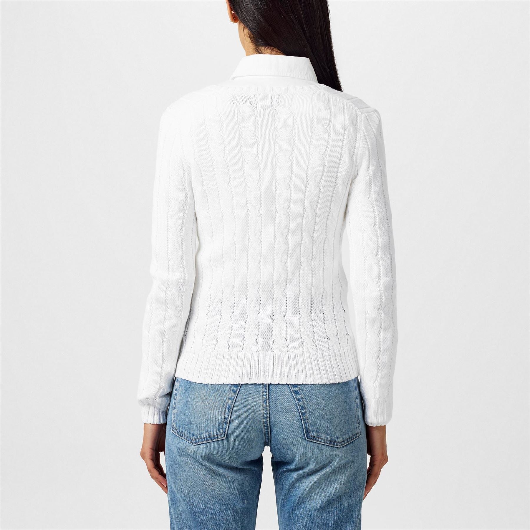 Polo Ralph Lauren Cable Knit V Neck Jumper