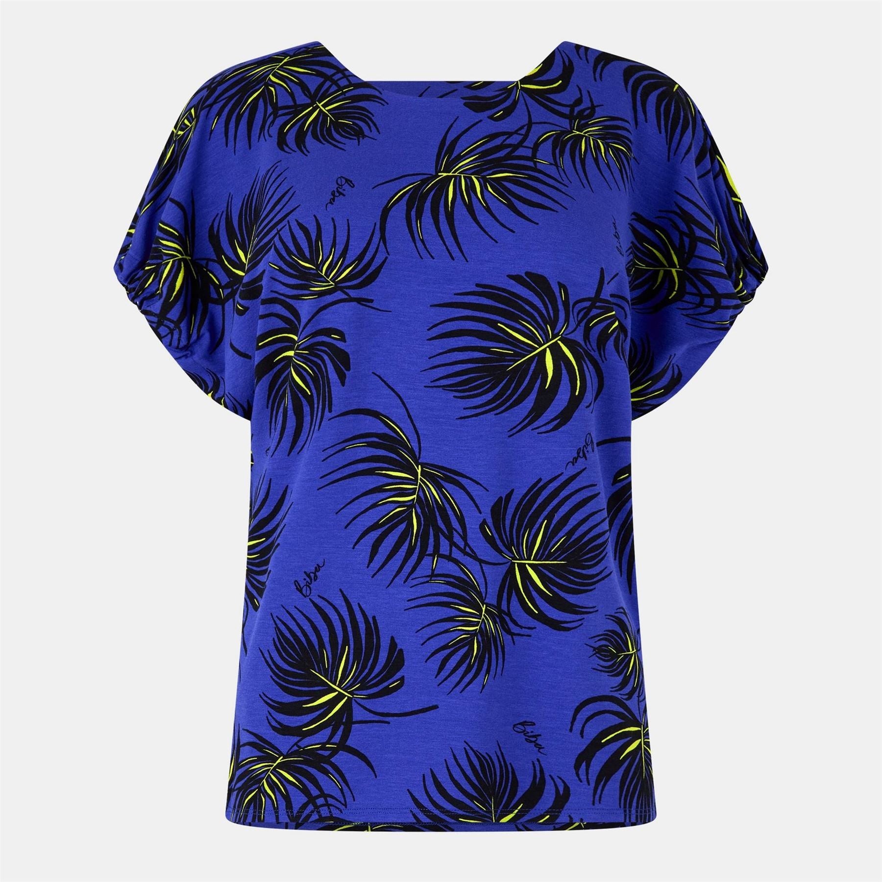 Biba Relaxed Fit V-Neck Short Sleeve Blouse