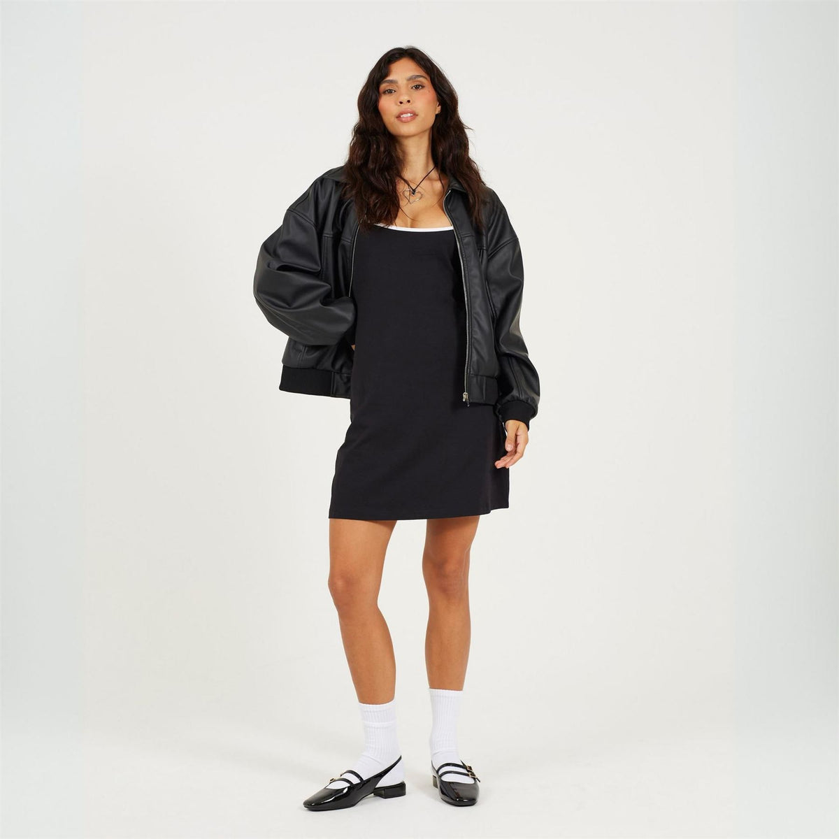 Brave Soul Spaghetti Strap Sleeveless Mini Slip Dress