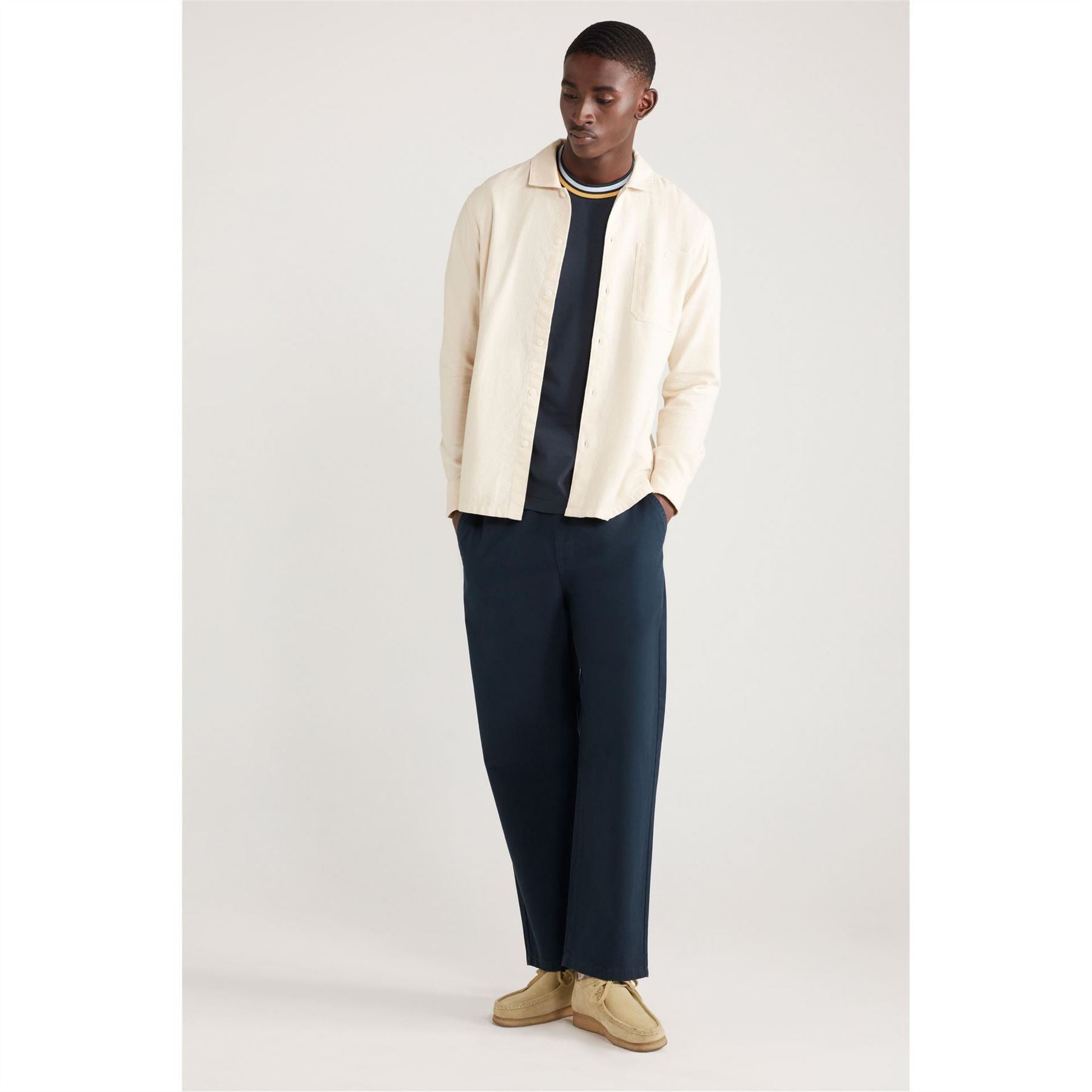 Farah Campbell Relaxed Fit Long Sleeve Shirt