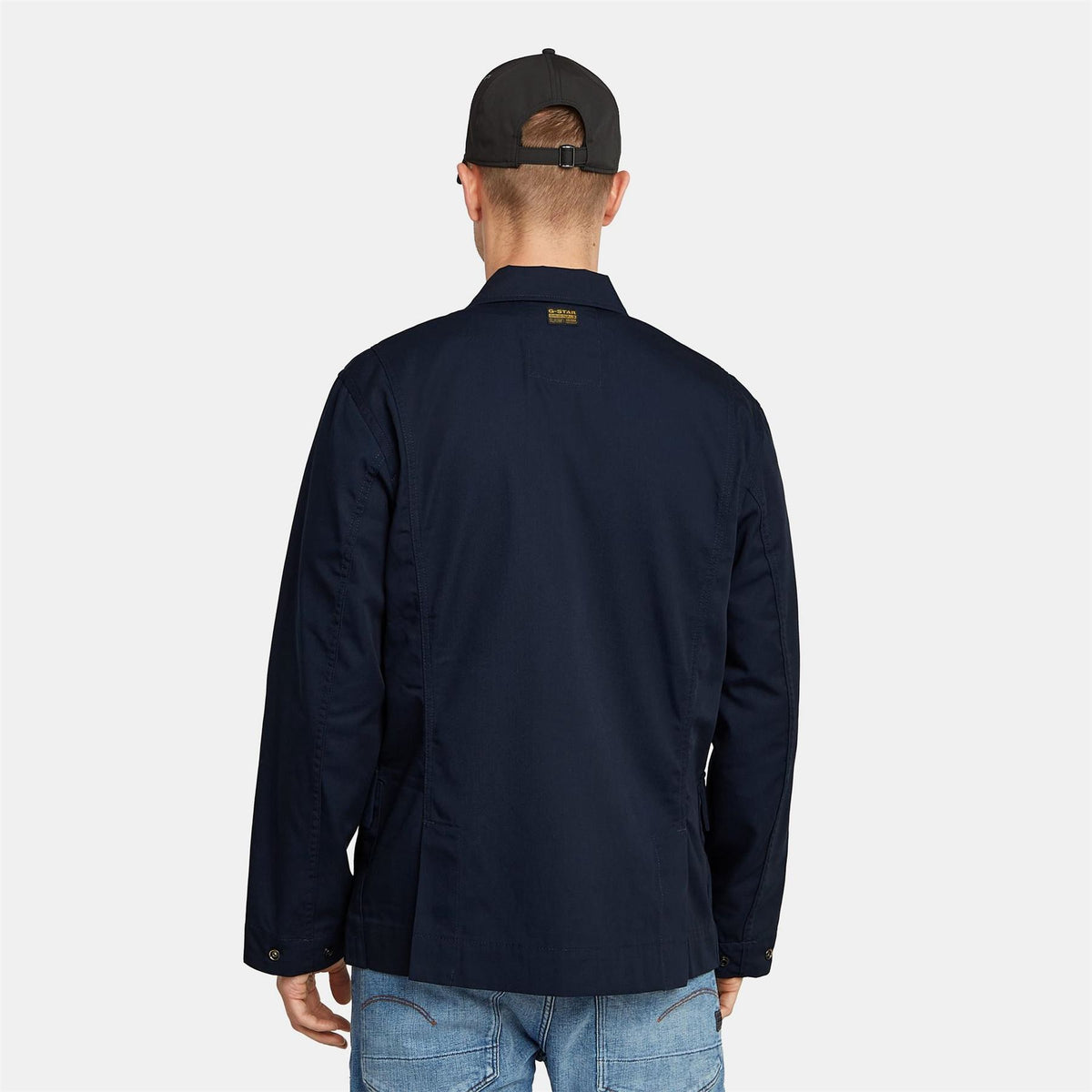 G Star Solid Patterned Overshirt with Flap Pocket