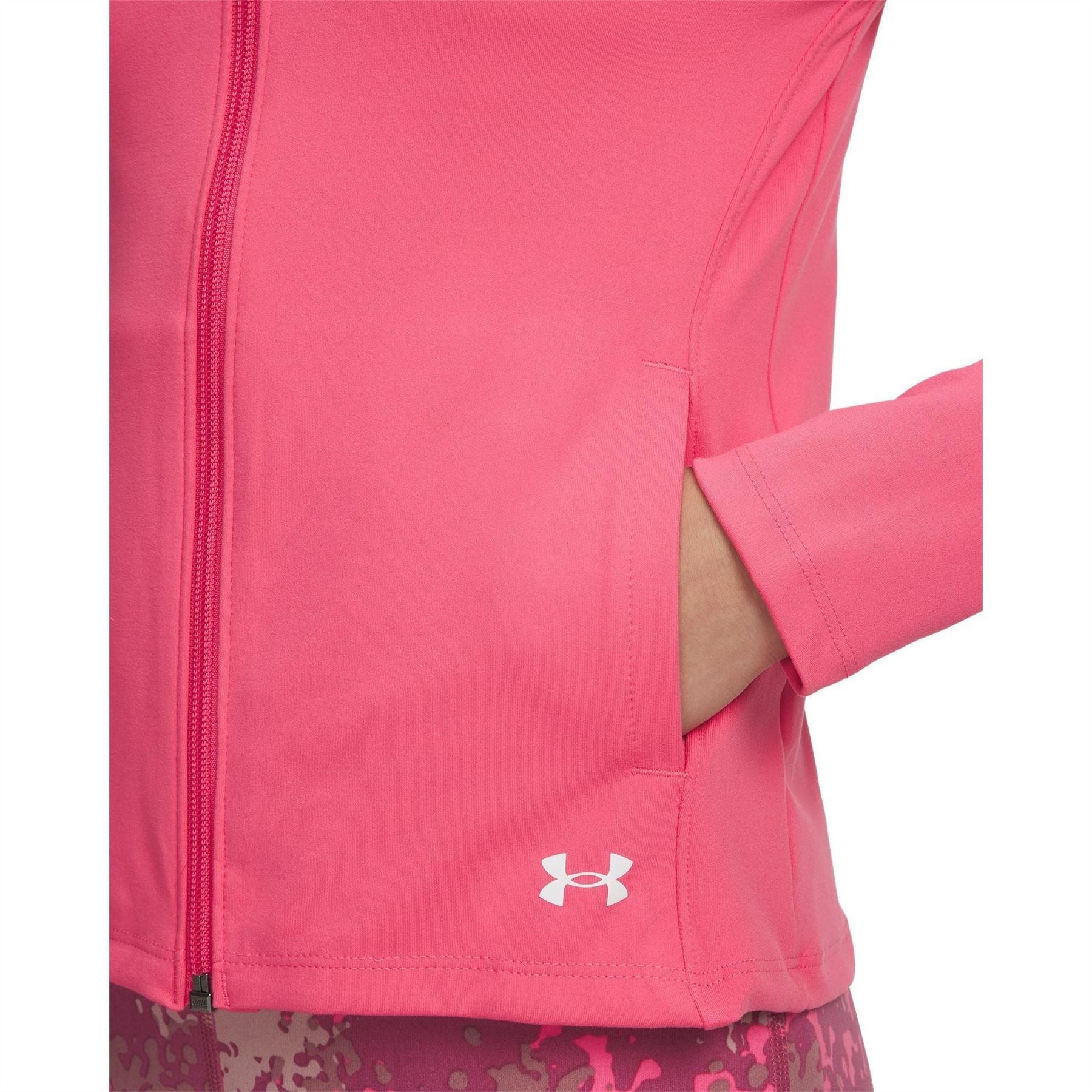 Under Armour Motion Solid Patterned Woven Cuff Side Pocket Jacket