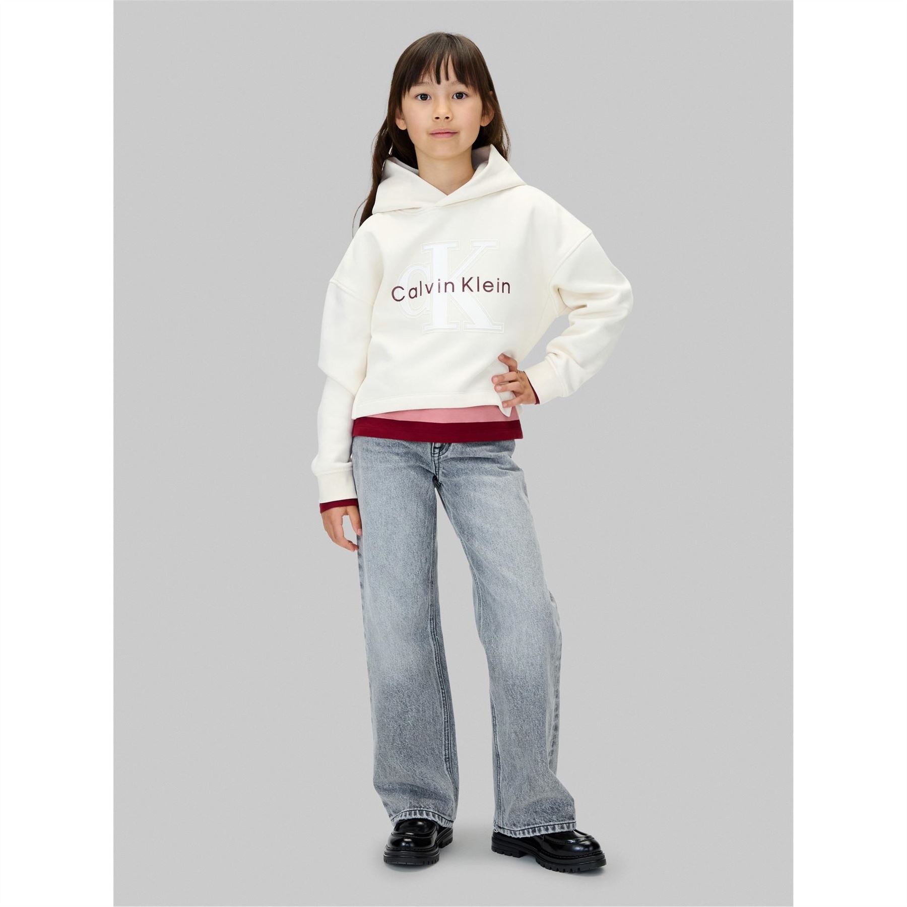 Calvin Klein Jeans Big Logo Cotton Pull Over Hoodie