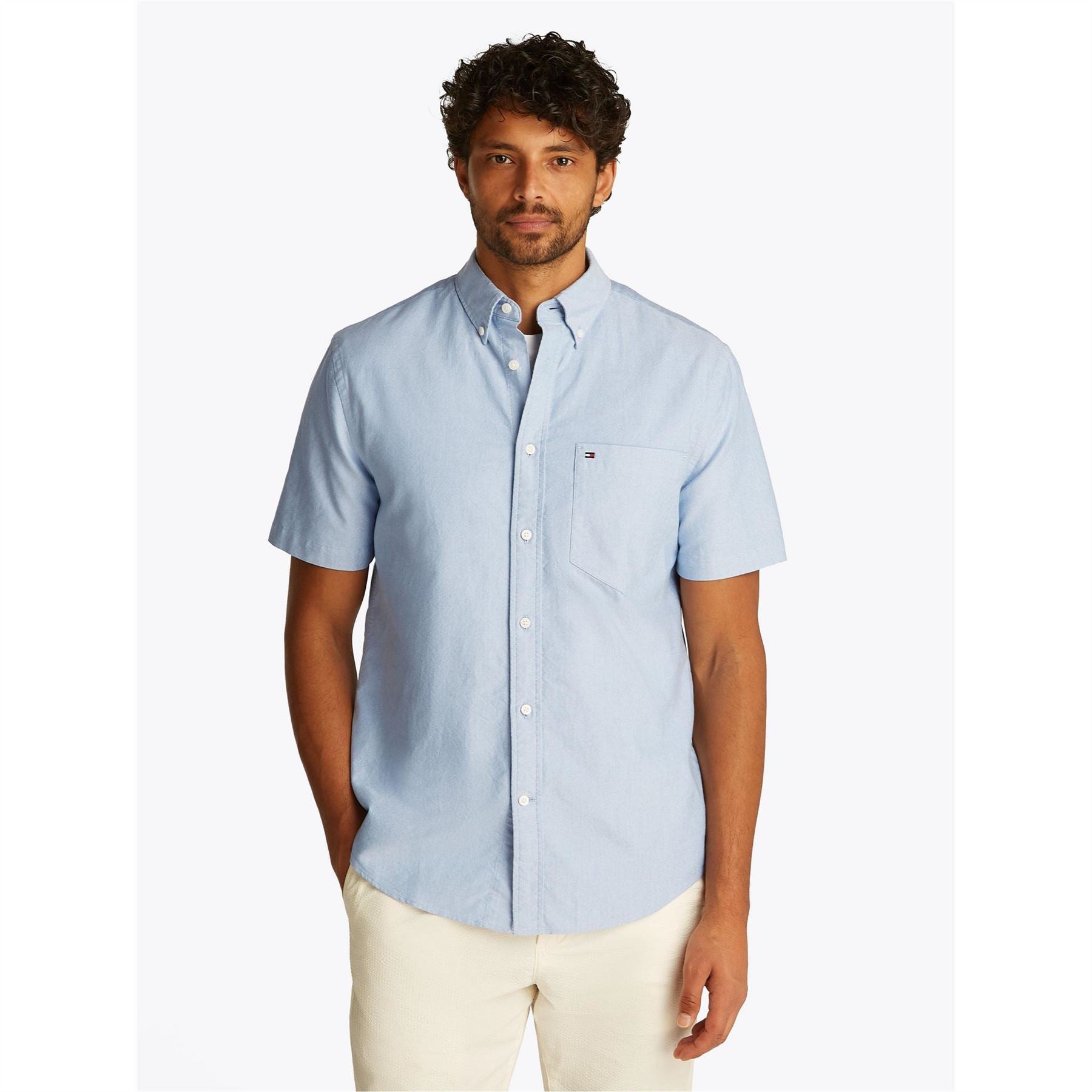 Tommy Hilfiger Heritage Oxford Short Sleeve Plain Shirt