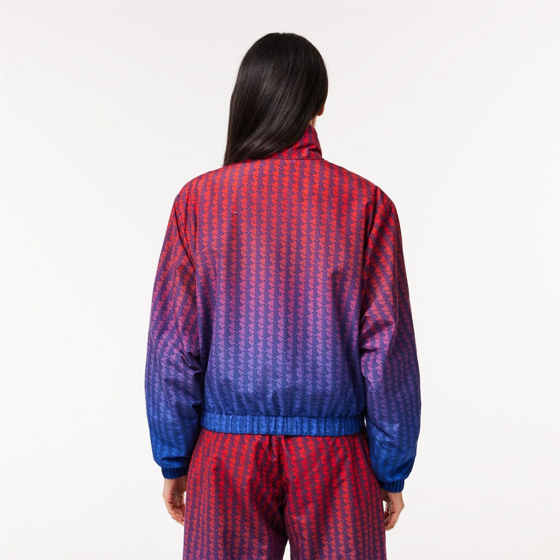 Lacoste Monogram Print Ombre Tracksuit Top