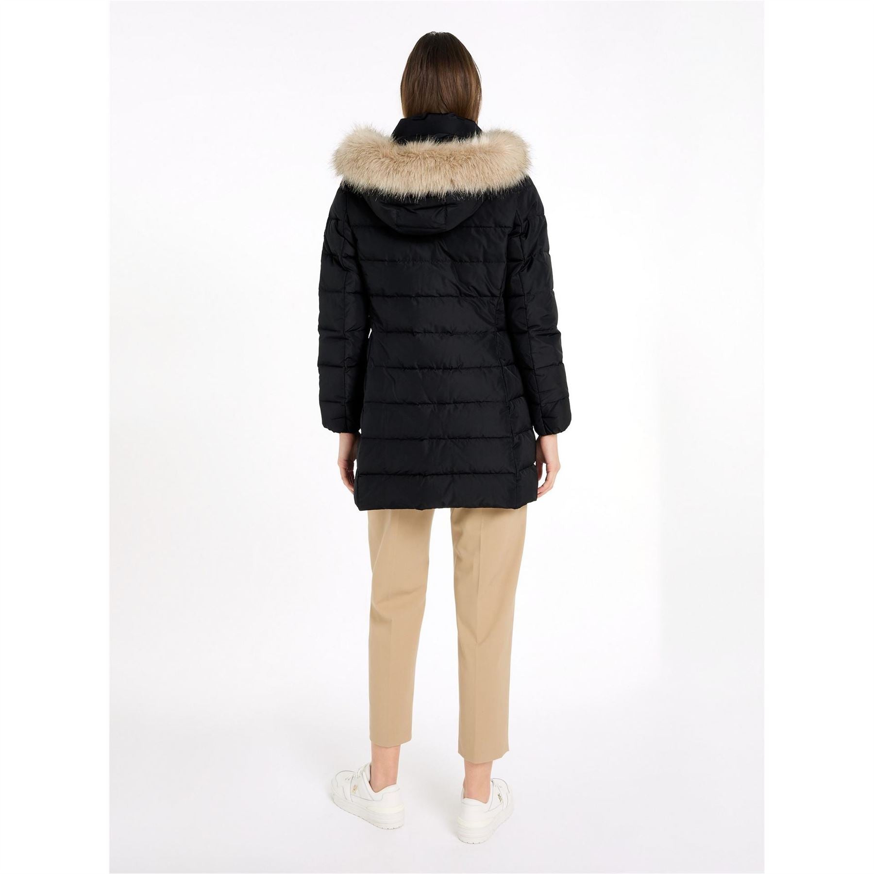 Tommy Hilfiger Tyra Water Resistant Duck Down Thigh Length Short Puffer Jacket