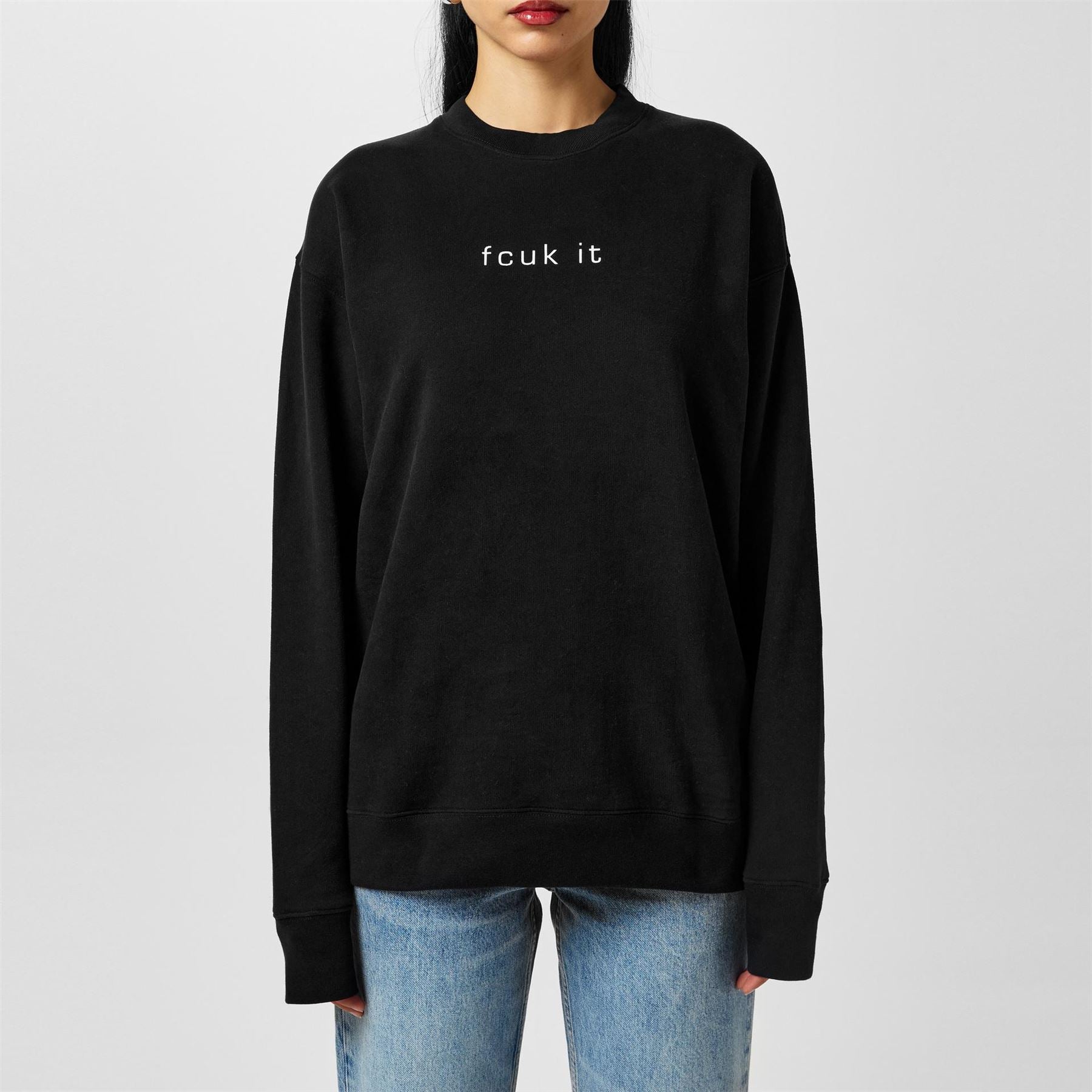 FCUK Crew Neck Lettering Relaxed Sweatshirt