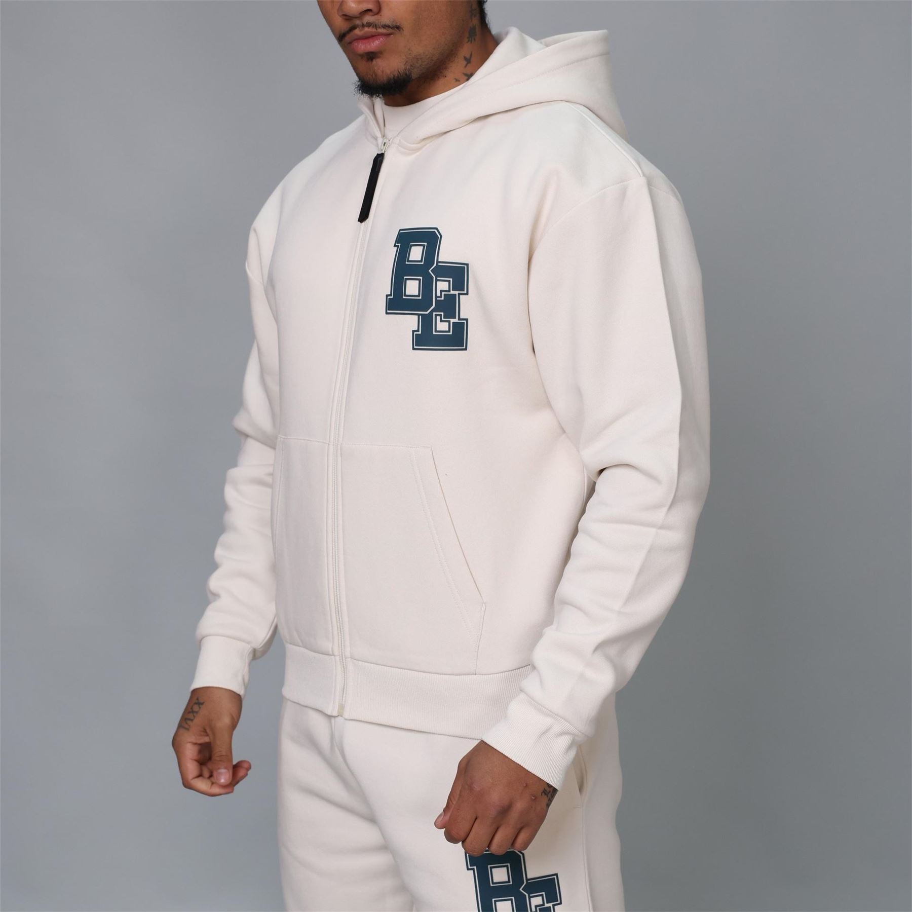 Blank Essentials Collegiate Zip Through Hoodie