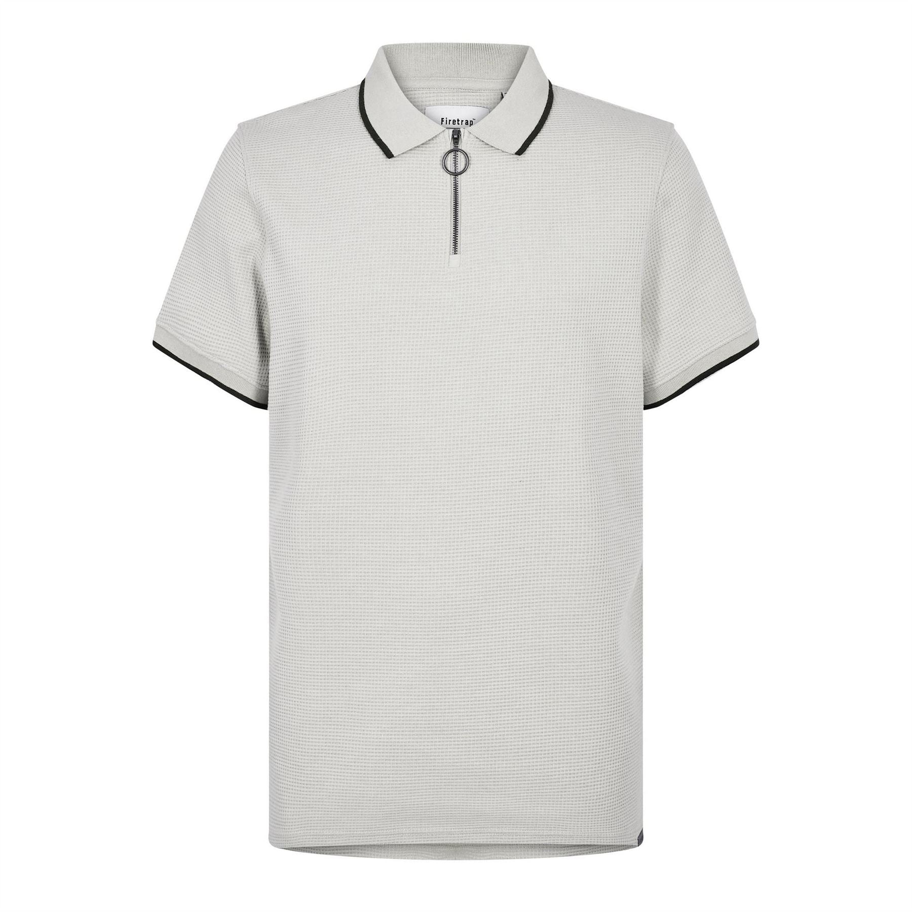 Firetrap Waffle Short Sleeve Polo Shirt