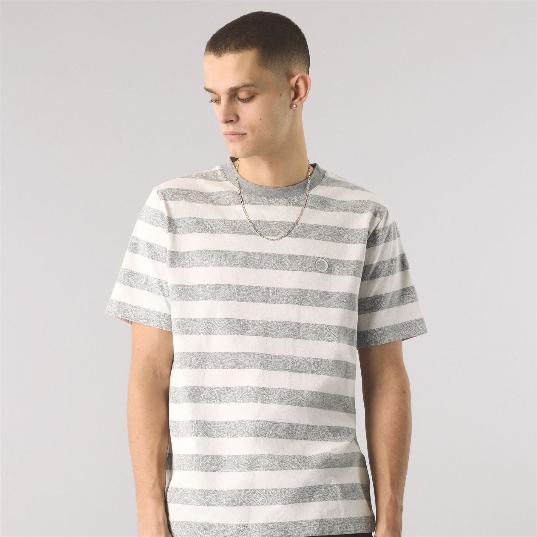 Pretty Green Regular Fit Stripe Crew Neck T-Shirt