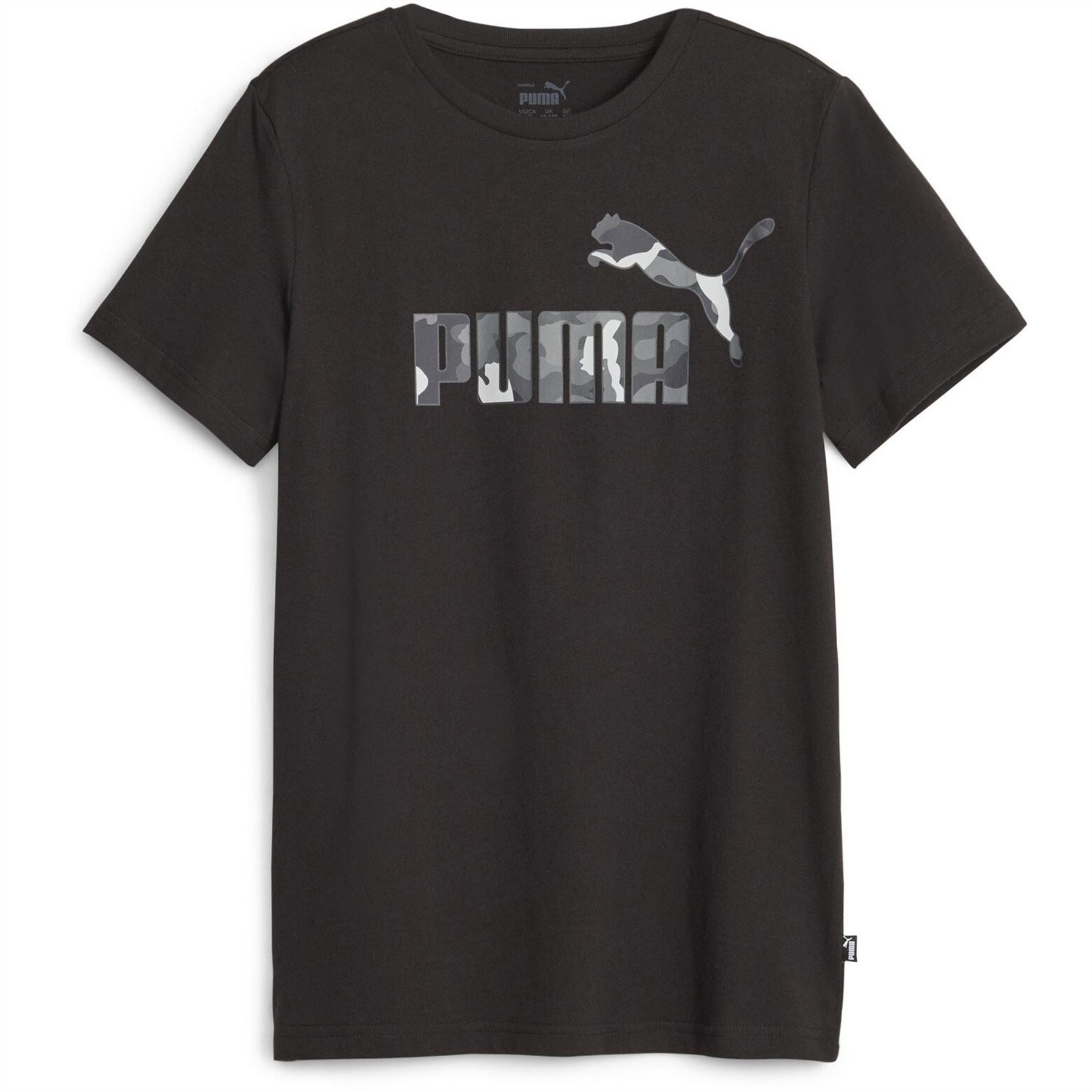 Puma Camo Logo Text Graphic Regular Fit T-Shirt