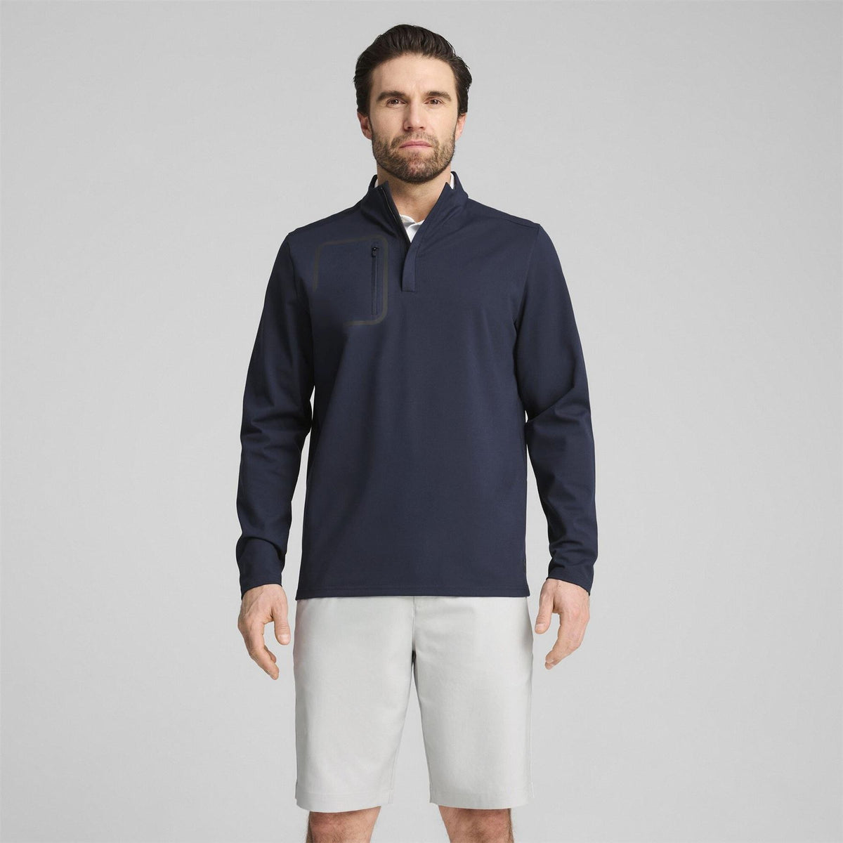 Puma Tech Chest Pocket Funnel Neck Long Sleeve Sweater