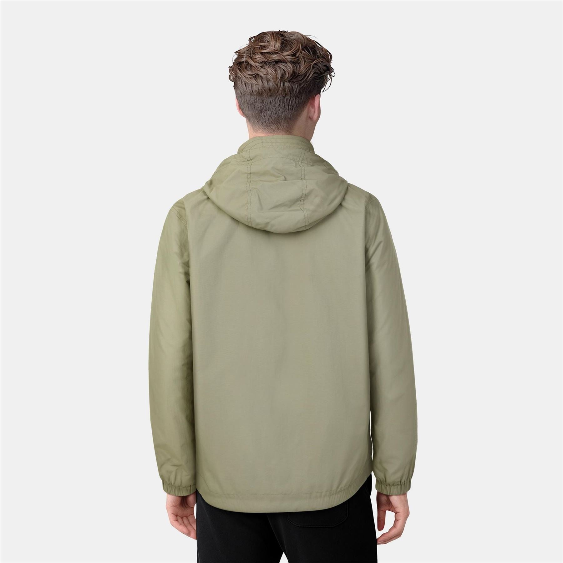 Lyle and Scott Zip Through Cotton Wind Resistant Long Sleeve Hooded Rain Anorak