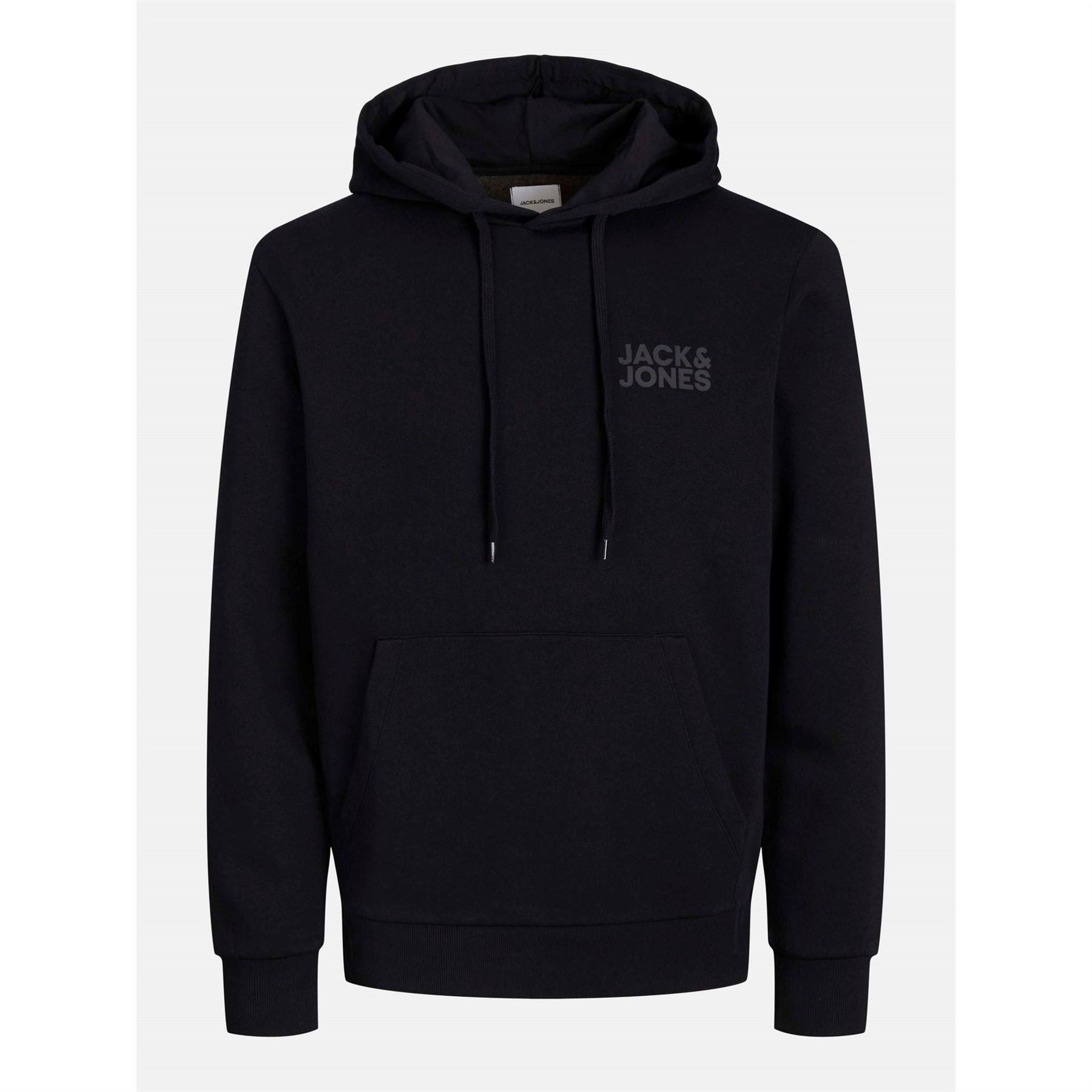 Jack and Jones Logo Hooded Neck Kangaroo Pocket Sweatshirt