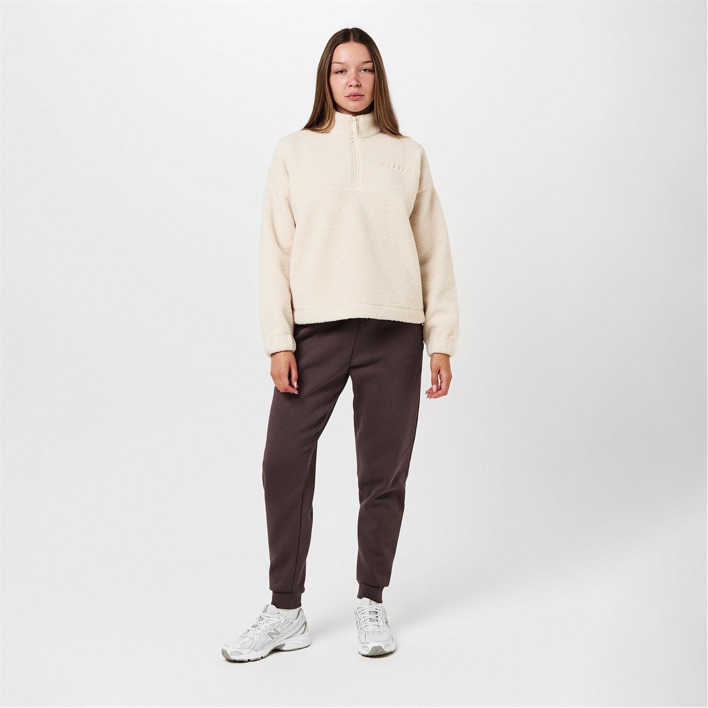 USA Pro Womens Borg Quarter Zip Fleece