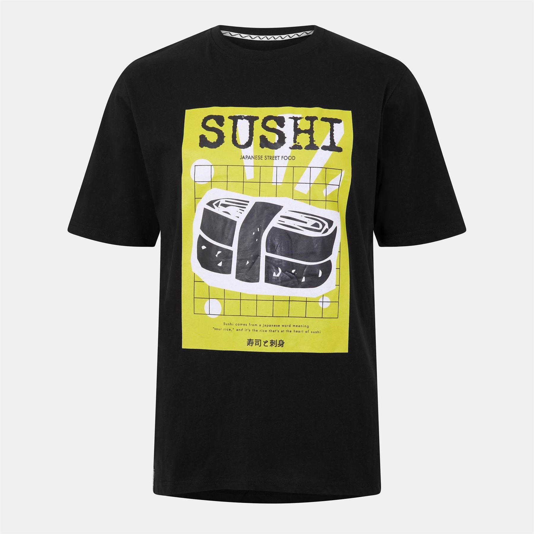 Threadbare Mrngsde Sushi Graphic Regular Fit T-Shirt